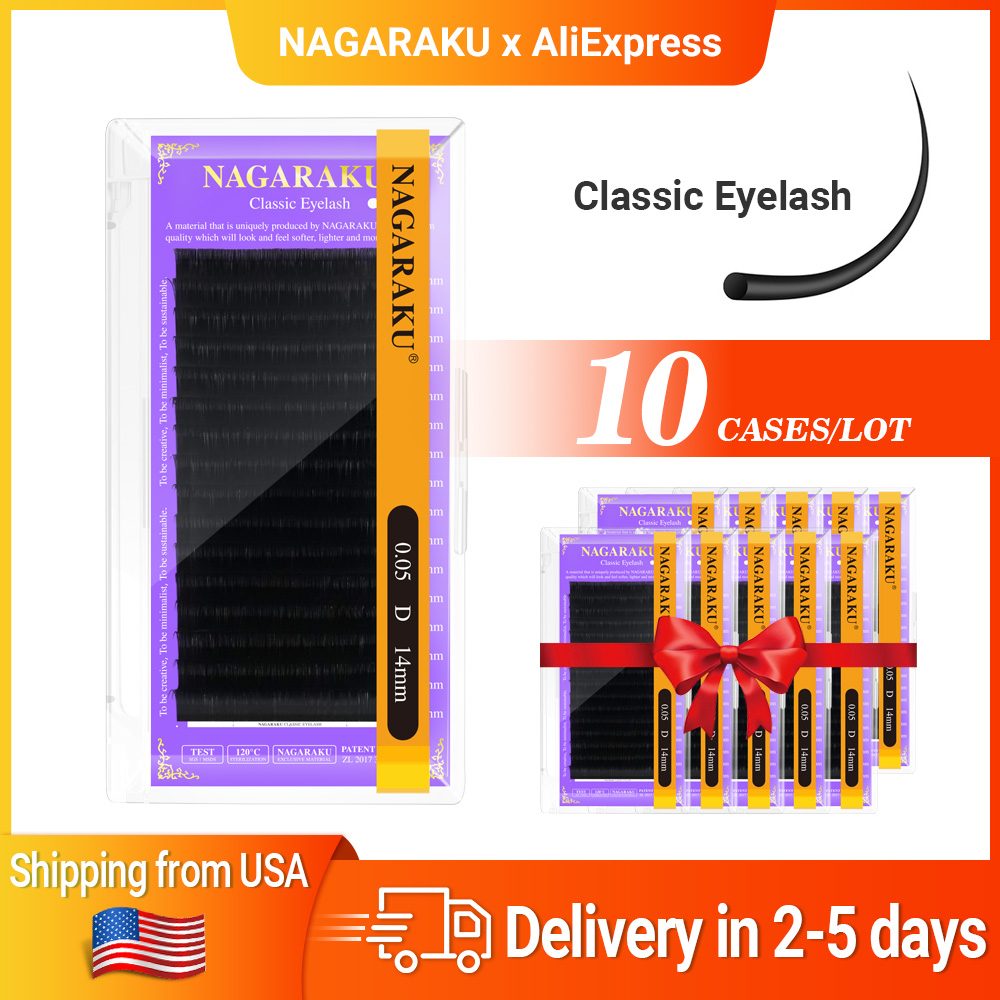 Eyelash Extension Usa - NAGARAKU Ship From USA 10 Cases