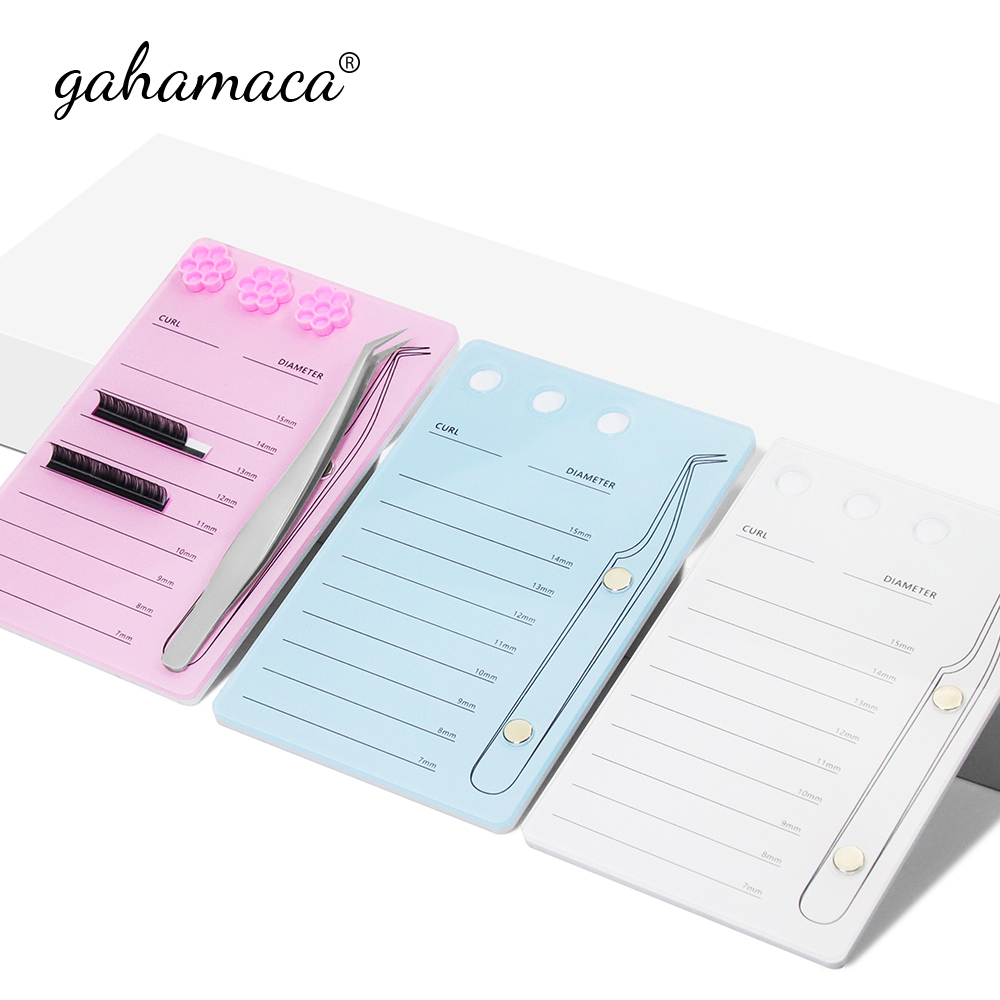 Eyelash Extension Examples - GAHAMACA Acrylic Lashes Holder Pad Individual