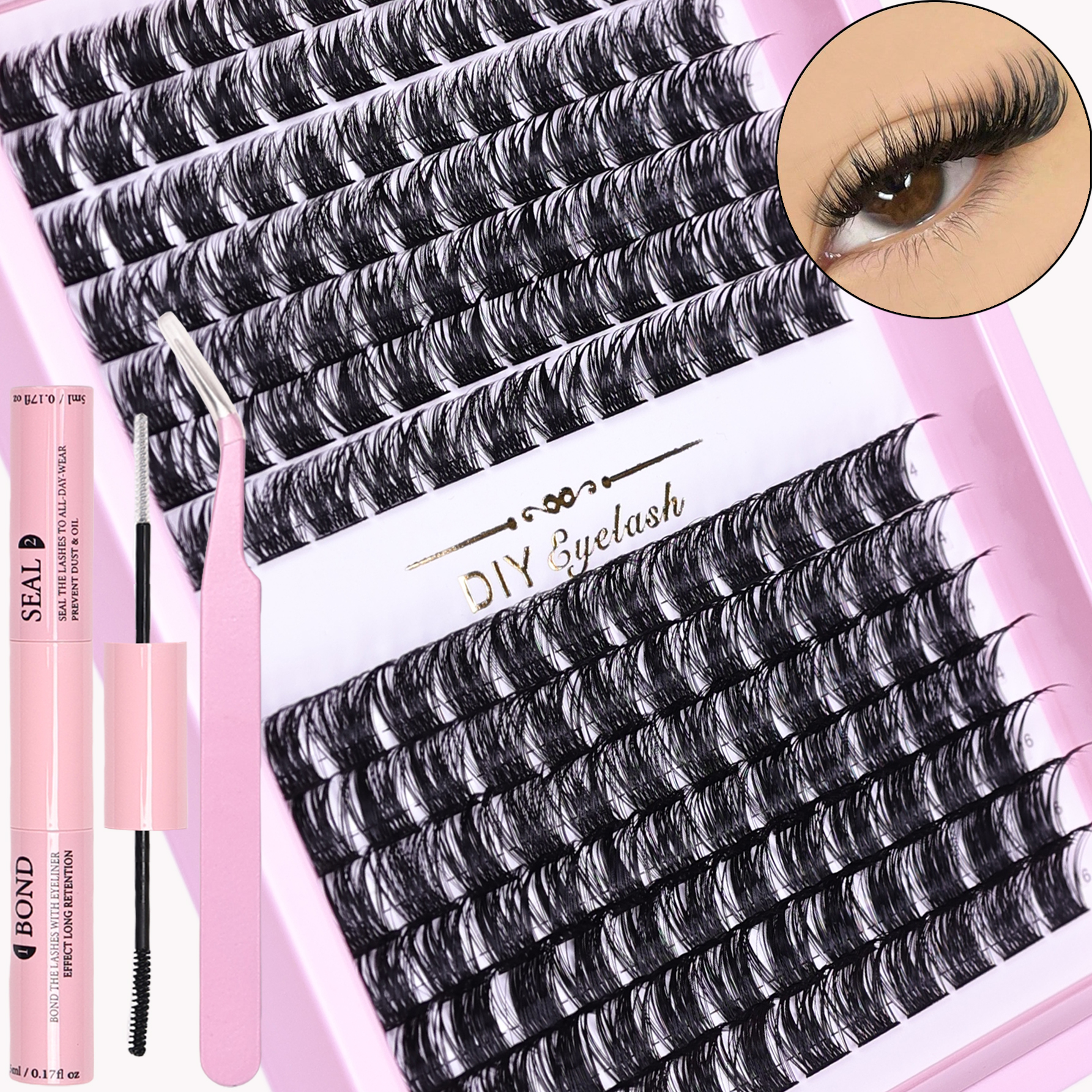 Eyelash Extension Equipment - 168pcs DIY Eyelash Extension Kit with