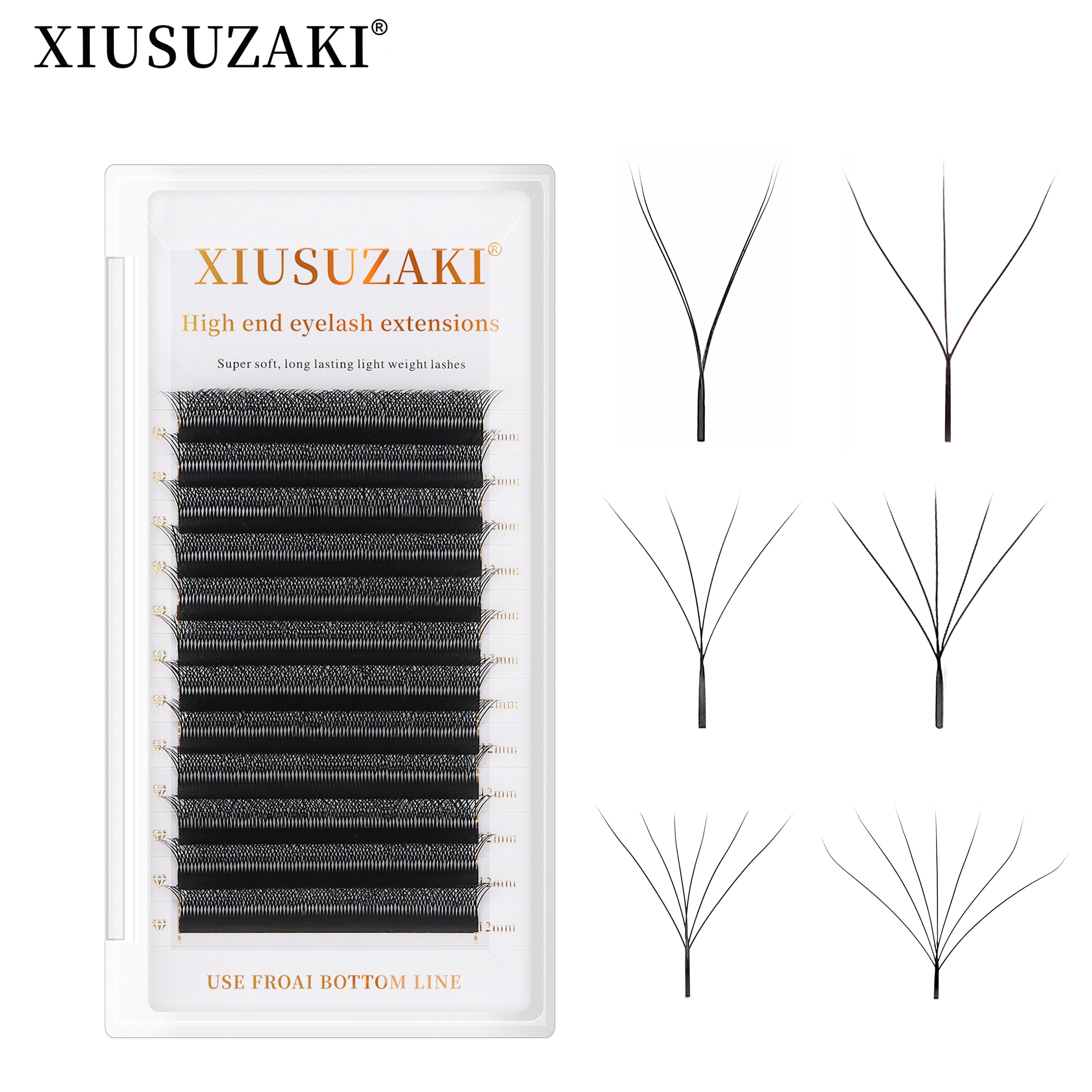 Eyelash Extension For Asian Eyes - XIUSUZAKI W Shaped Bloom 2D 3D