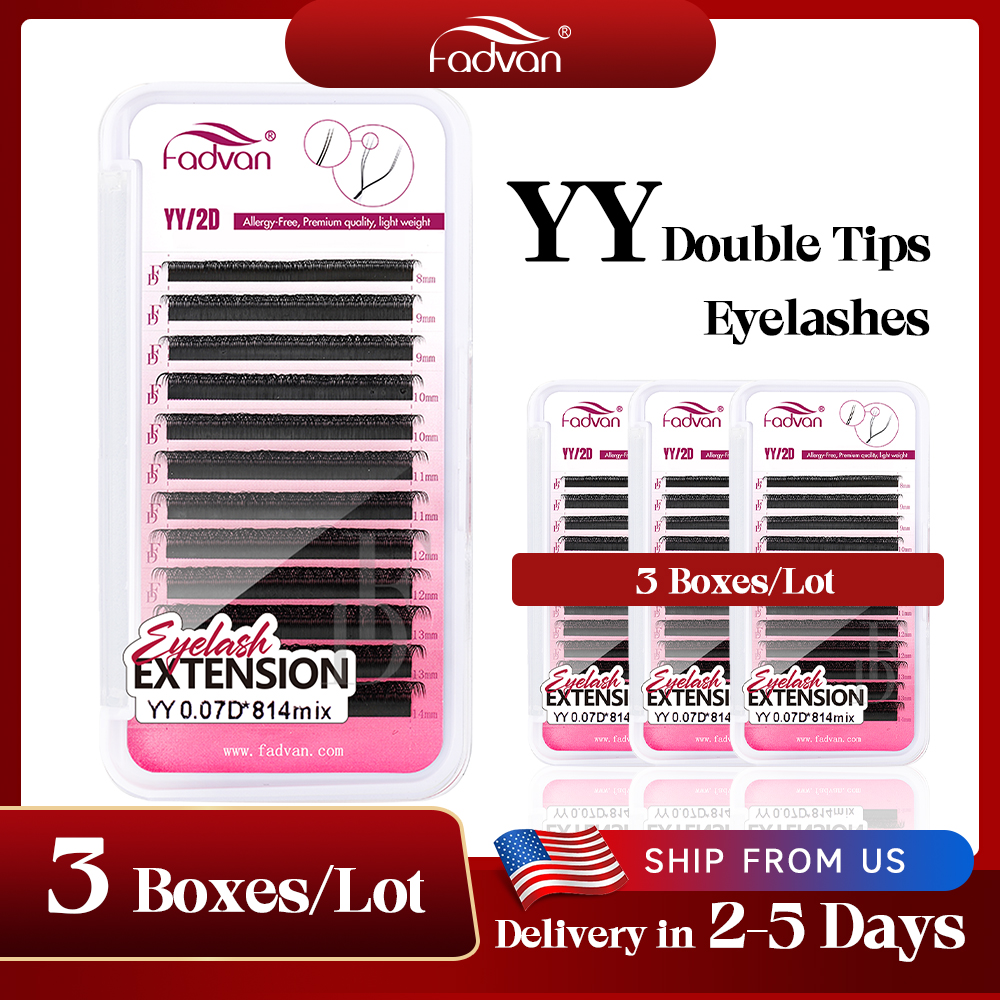 Eyelash Extension Usa - FADVAN 3PCS YY Shape Eyelash Extensions