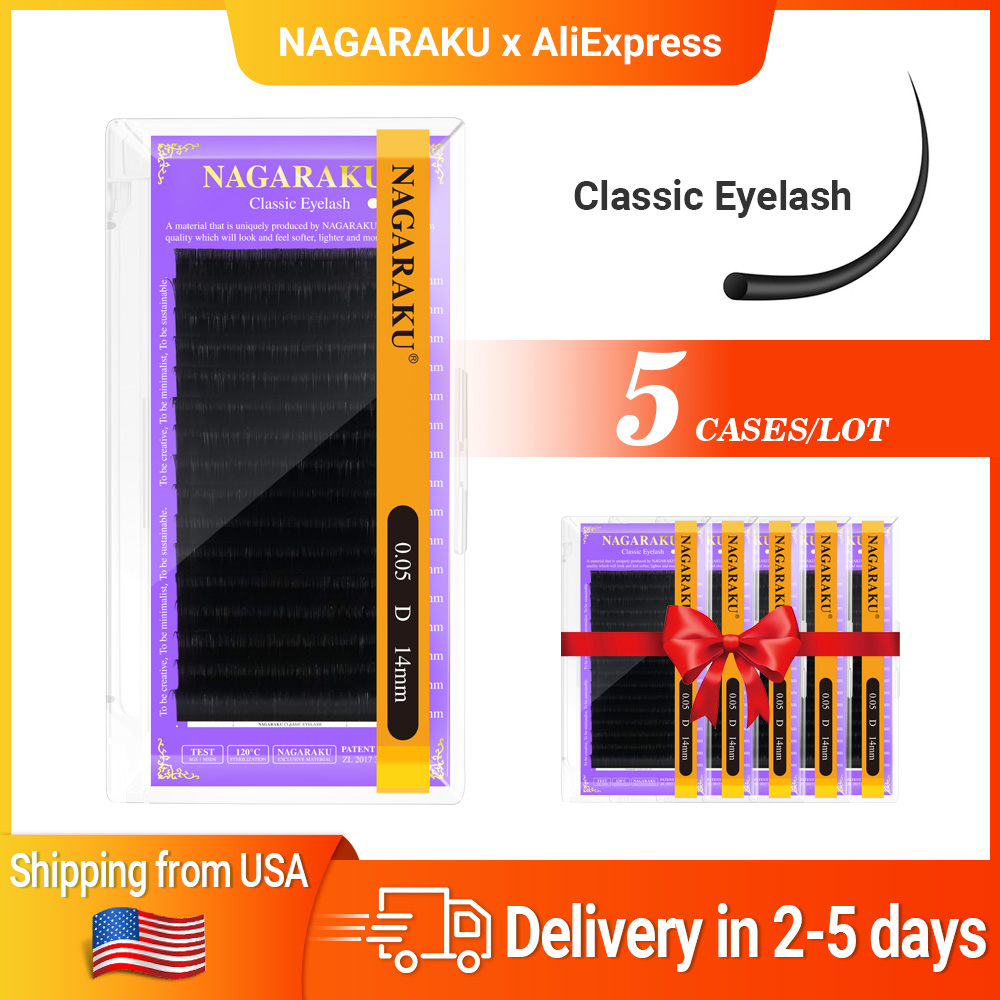 Eyelash Extension Usa - NAGARAKU Ship From USA 5 cases