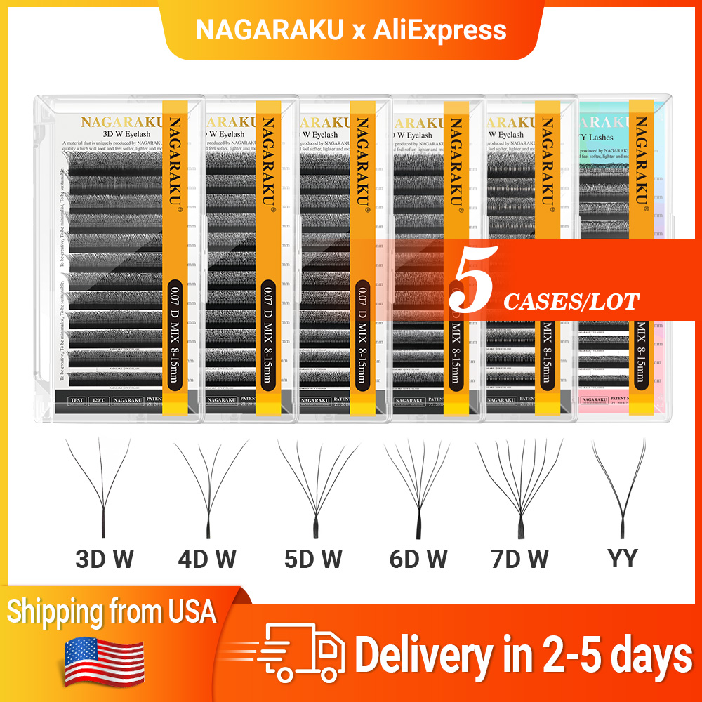 Eyelash Extension Usa - NAGARAKU Ship From USA 5 Cases