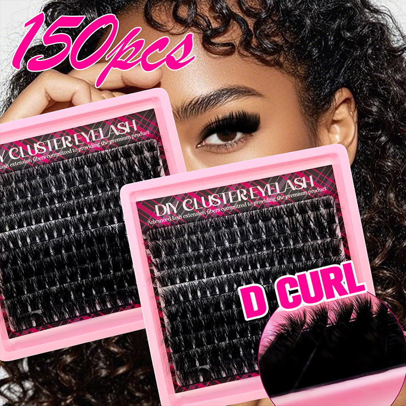 Eyelash Extension Anime Style - 150 Pcs Lash Clusters 130D Cluster