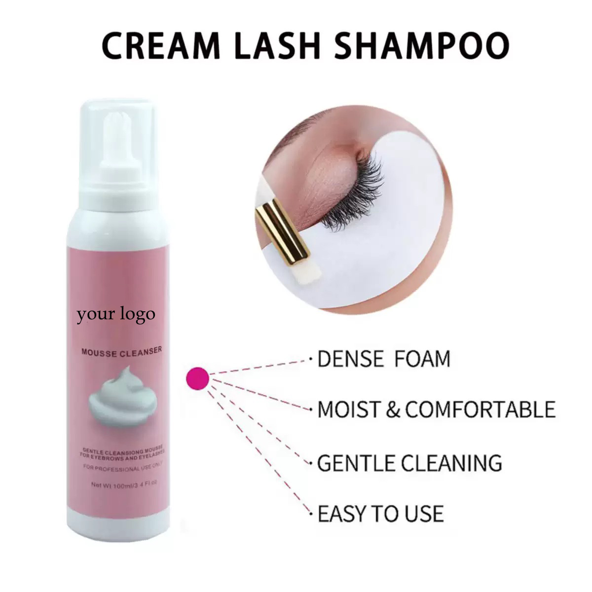Customized  Whipped Lash Shamp - Eyelash Extension Logo ulasan dan harga