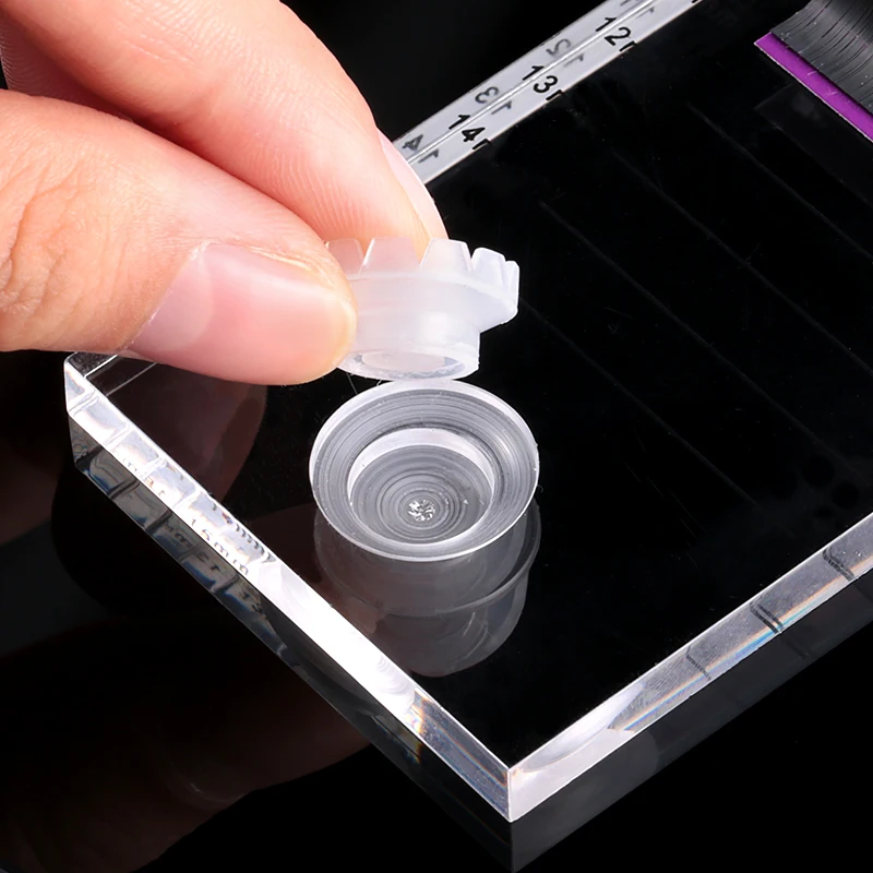 Acrylic Lash Tile with Glue Cu - Eyelash Extension Examples ulasan dan harga