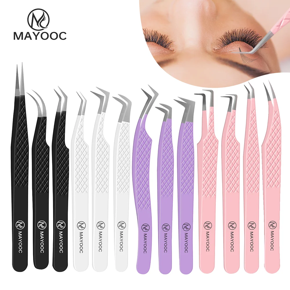 Eyelash Extensions Tweezers  W - Eyelash Extension Logo ulasan dan harga