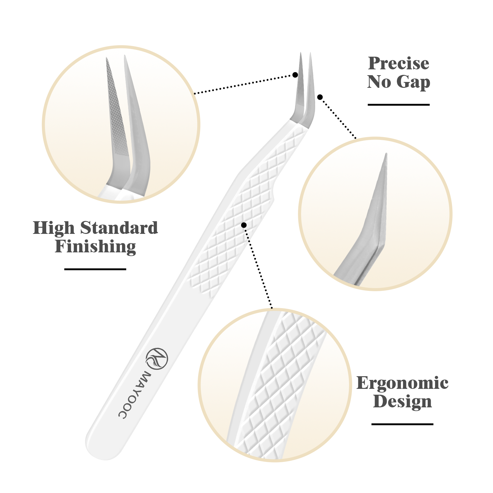 Eyelash Extensions Tweezers  W - Eyelash Extension Logo ulasan dan harga