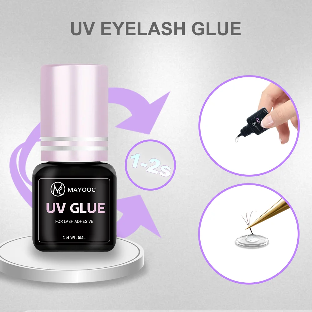 MAYOOC Fast Drying 0.1S UV Eye - Eyelash Extension Logo ulasan dan harga
