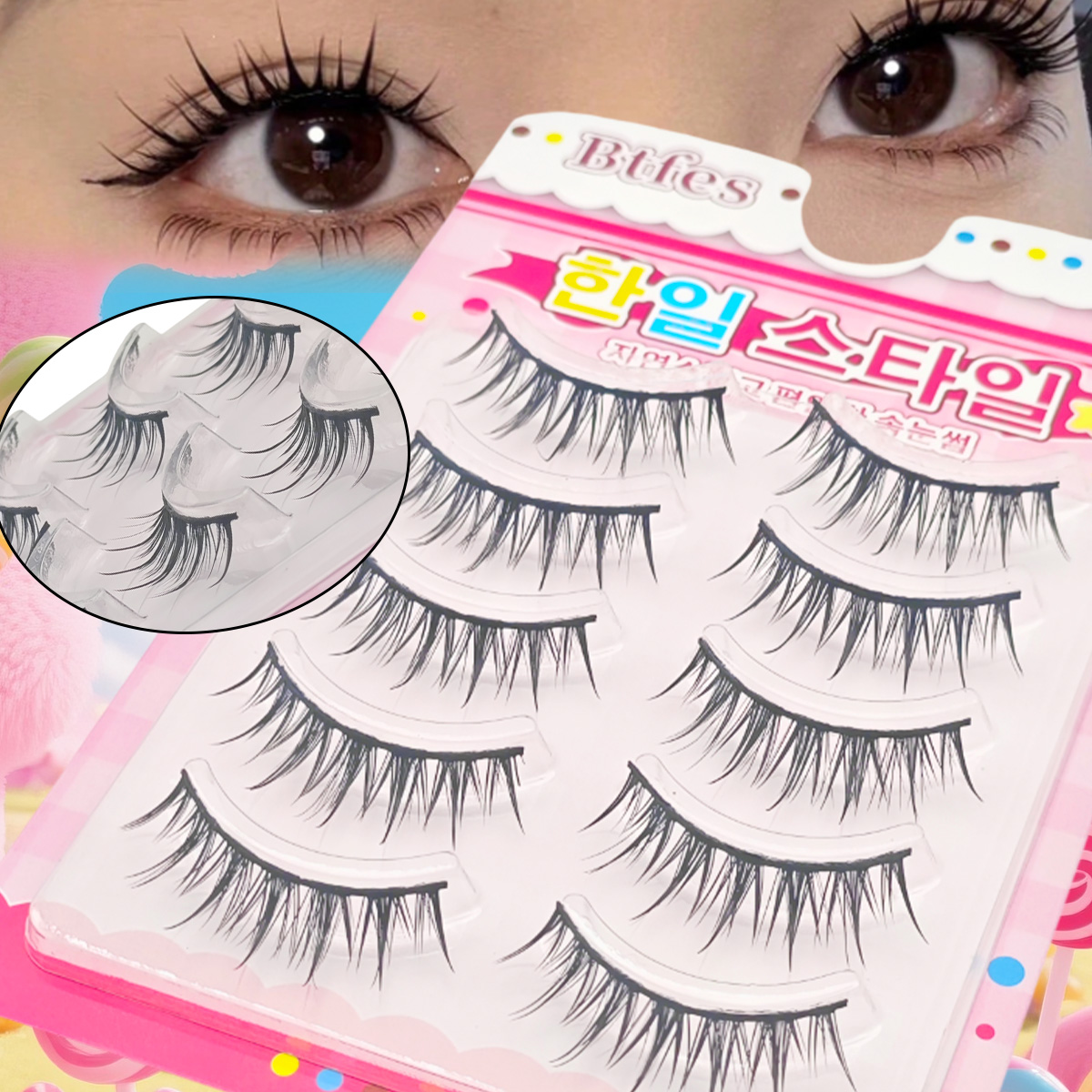 5 Pairs Dramatic Incremental A - Eyelash Extension Anime Style ulasan dan harga