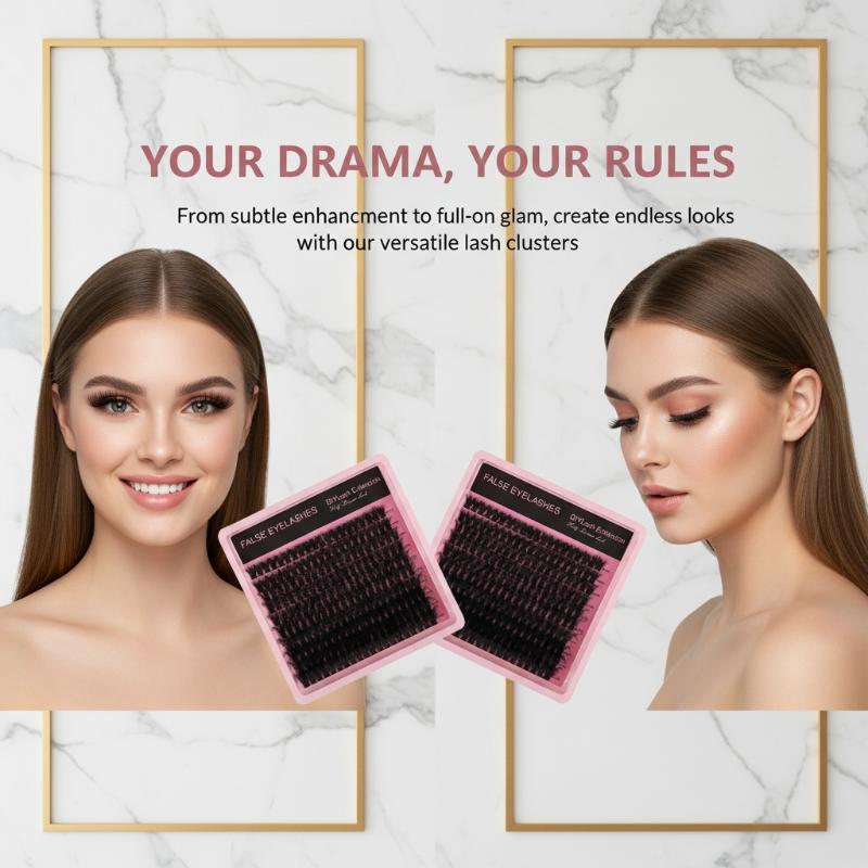 10Row 140 Clusters Fluffy Thic - Eyelash Extension Vendor ulasan dan harga