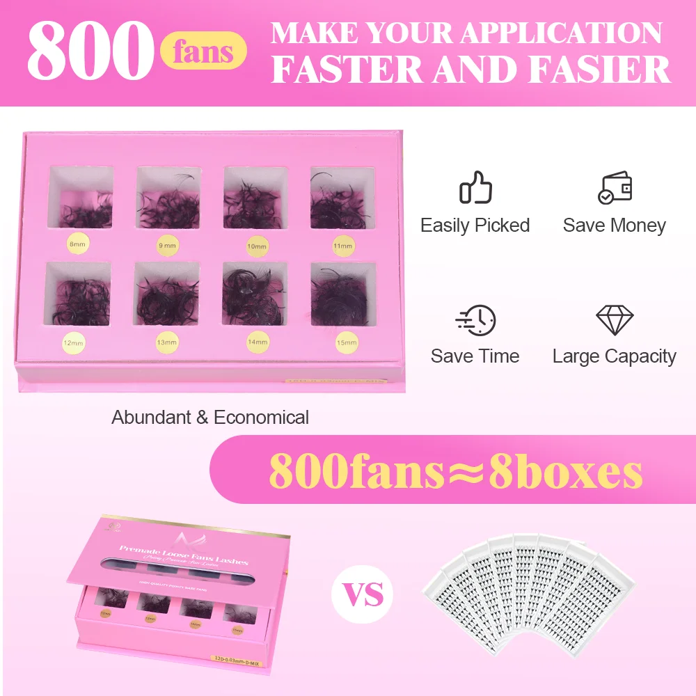 MAYOOC 800Fans Loose Fan Lashe - Eyelash Extension Logo ulasan dan harga