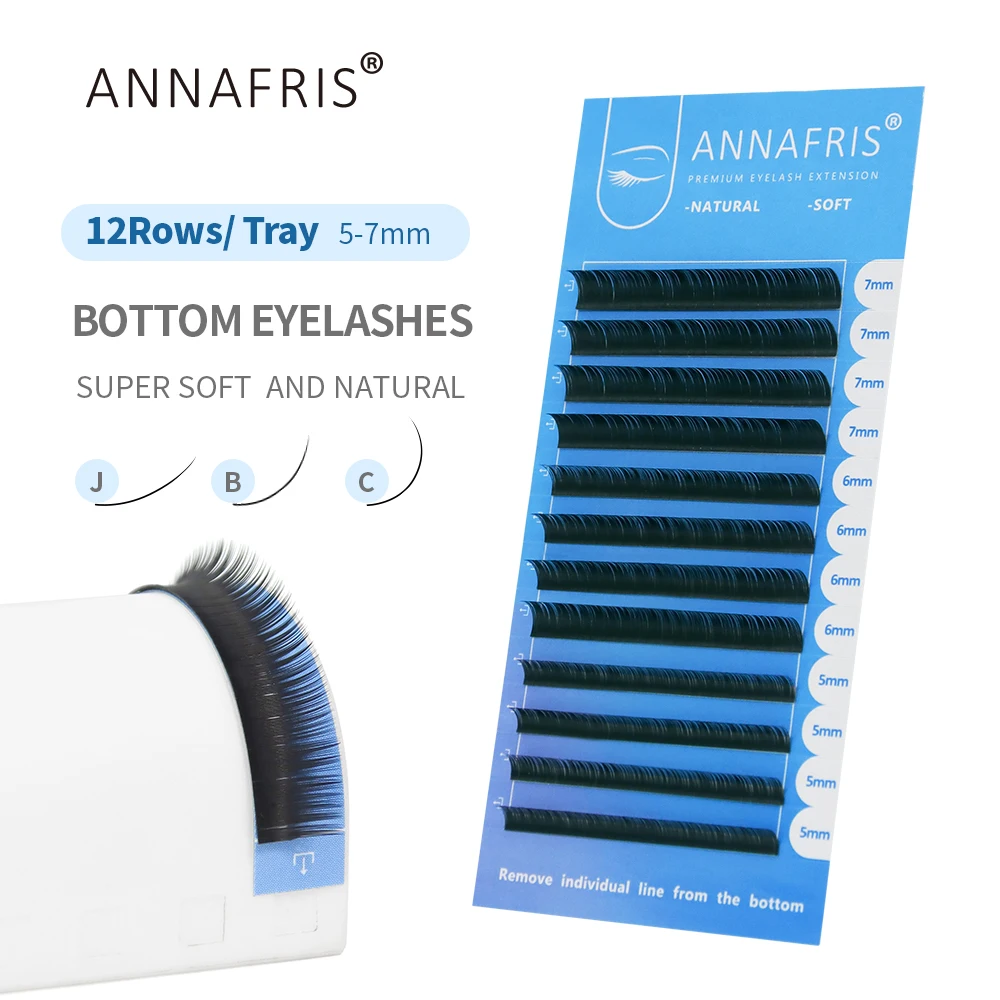 ANNAFRIS Lower Lashes 5-7mm Mi - Eyelash Extension C Curl ulasan dan harga