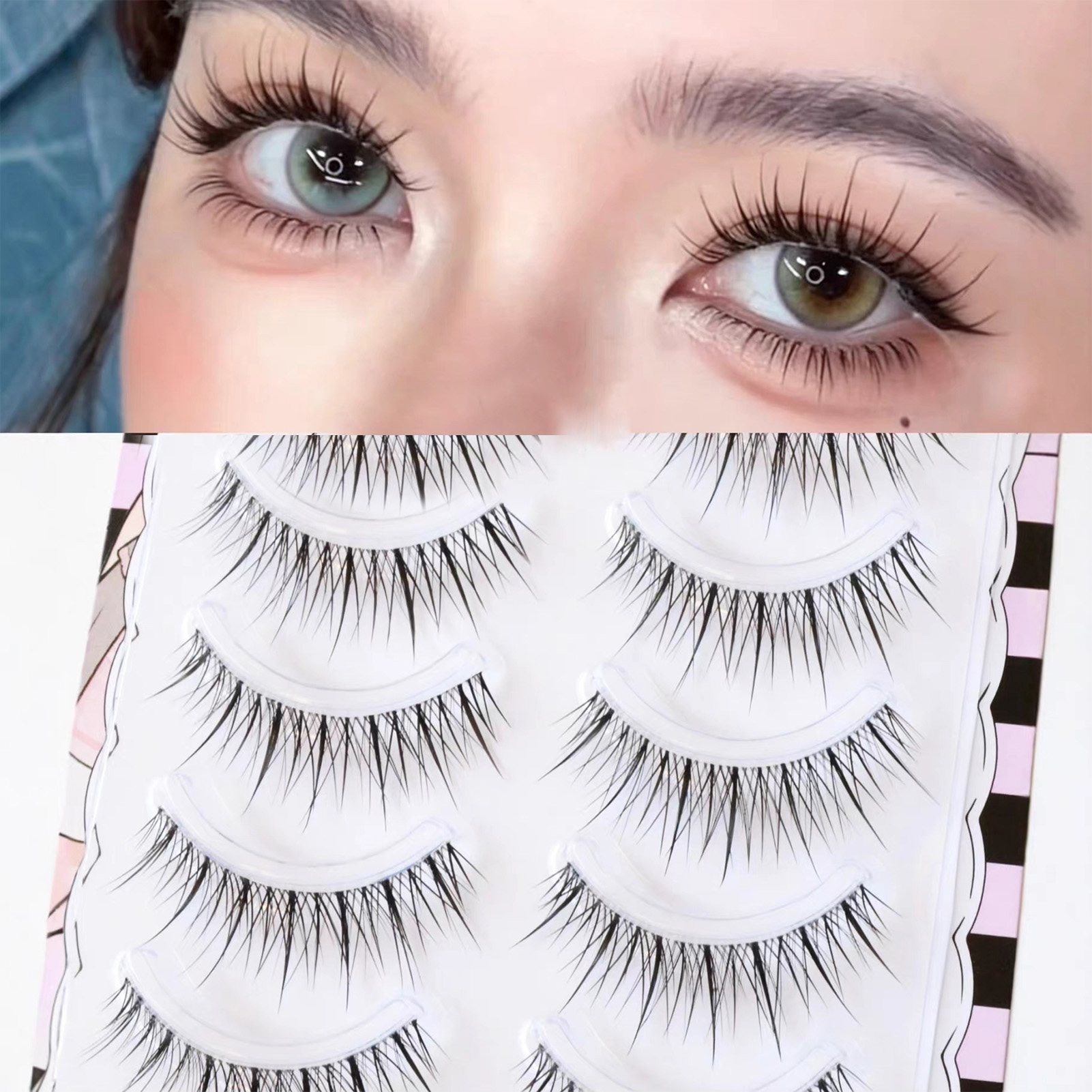 5 Pairs Strip Eye Lashes False - Eyelash Extension Anime Style ulasan dan harga