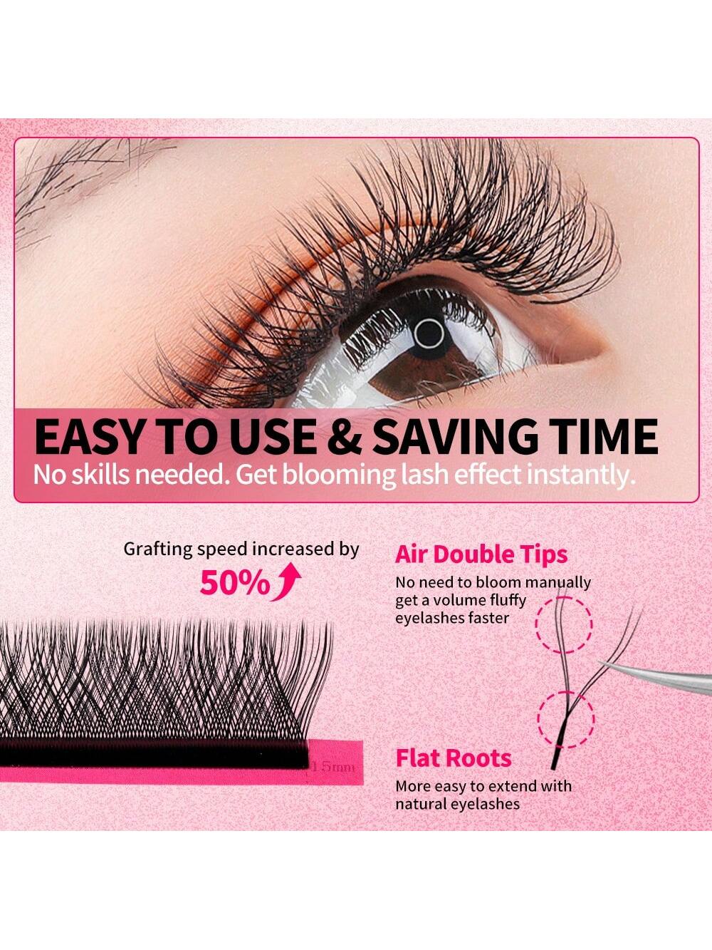 FADVAN 3PCS YY Shape Eyelash E - Eyelash Extension Usa ulasan dan harga