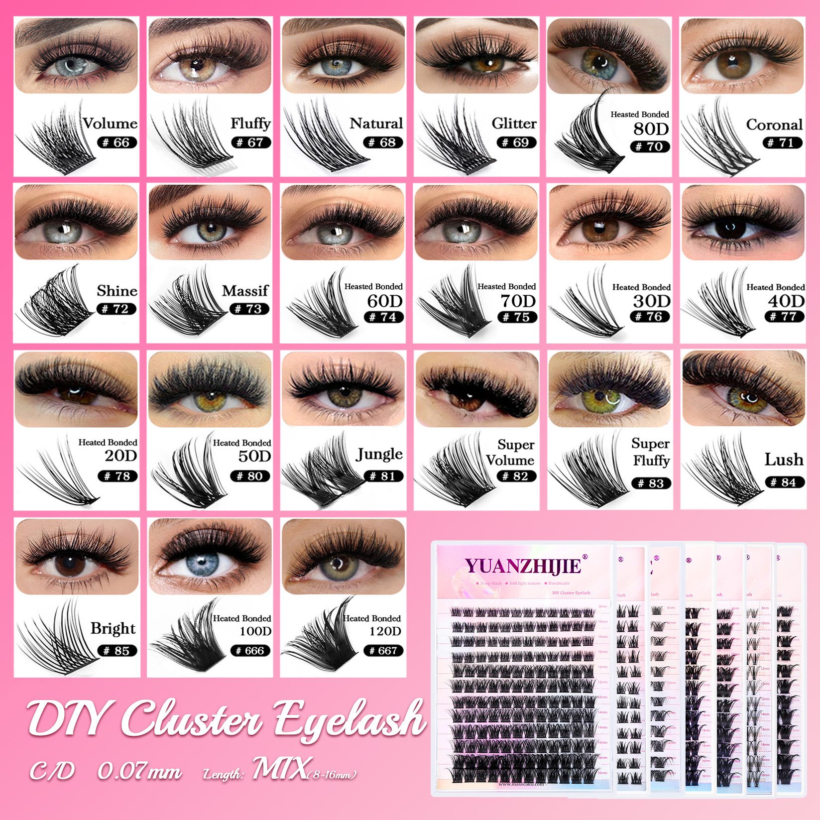 144 Large Capacity YUANZHIJIE  - Eyelash Extension Single Lash ulasan dan harga