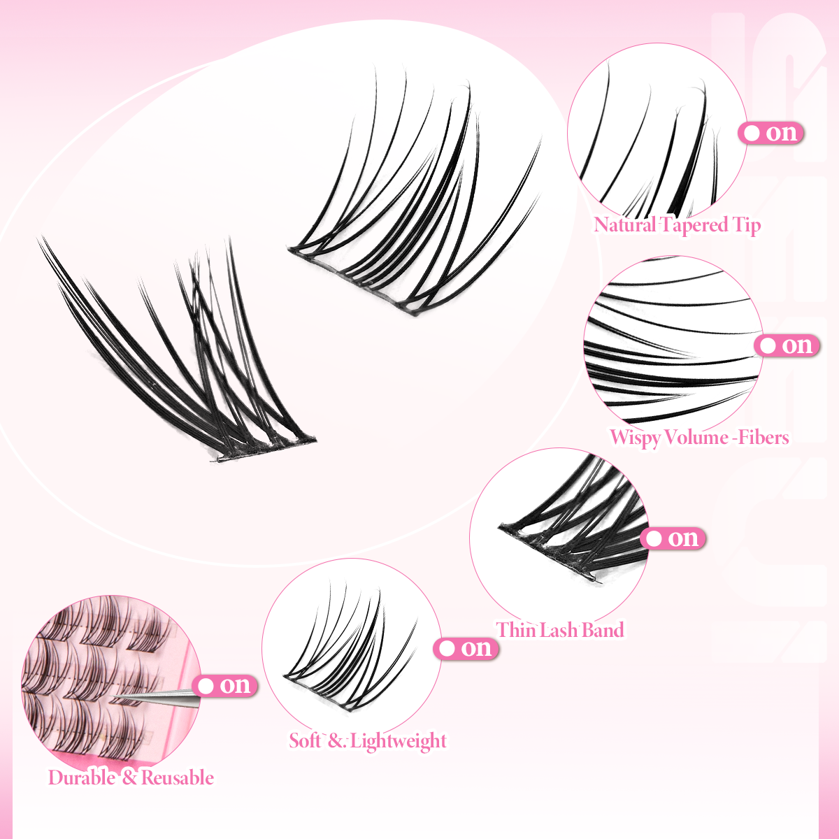 DIY Eyelashes Clusters Natural - Eyelash Extension For Asian Eyes ulasan dan harga