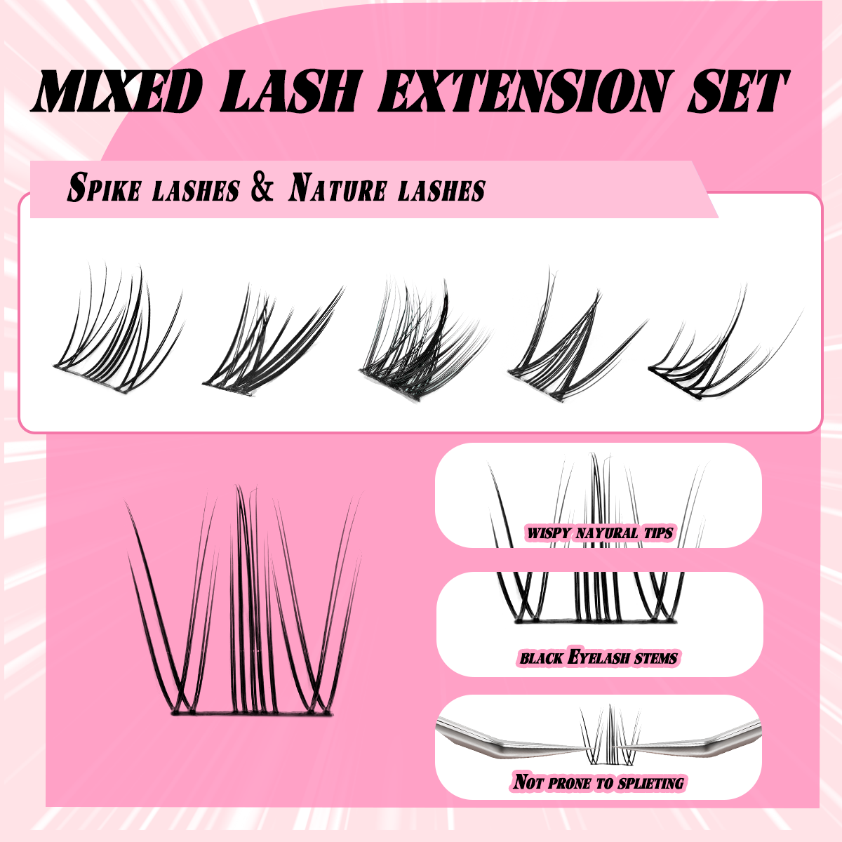 DIY Eyelashes Clusters Natural - Eyelash Extension For Asian Eyes ulasan dan harga