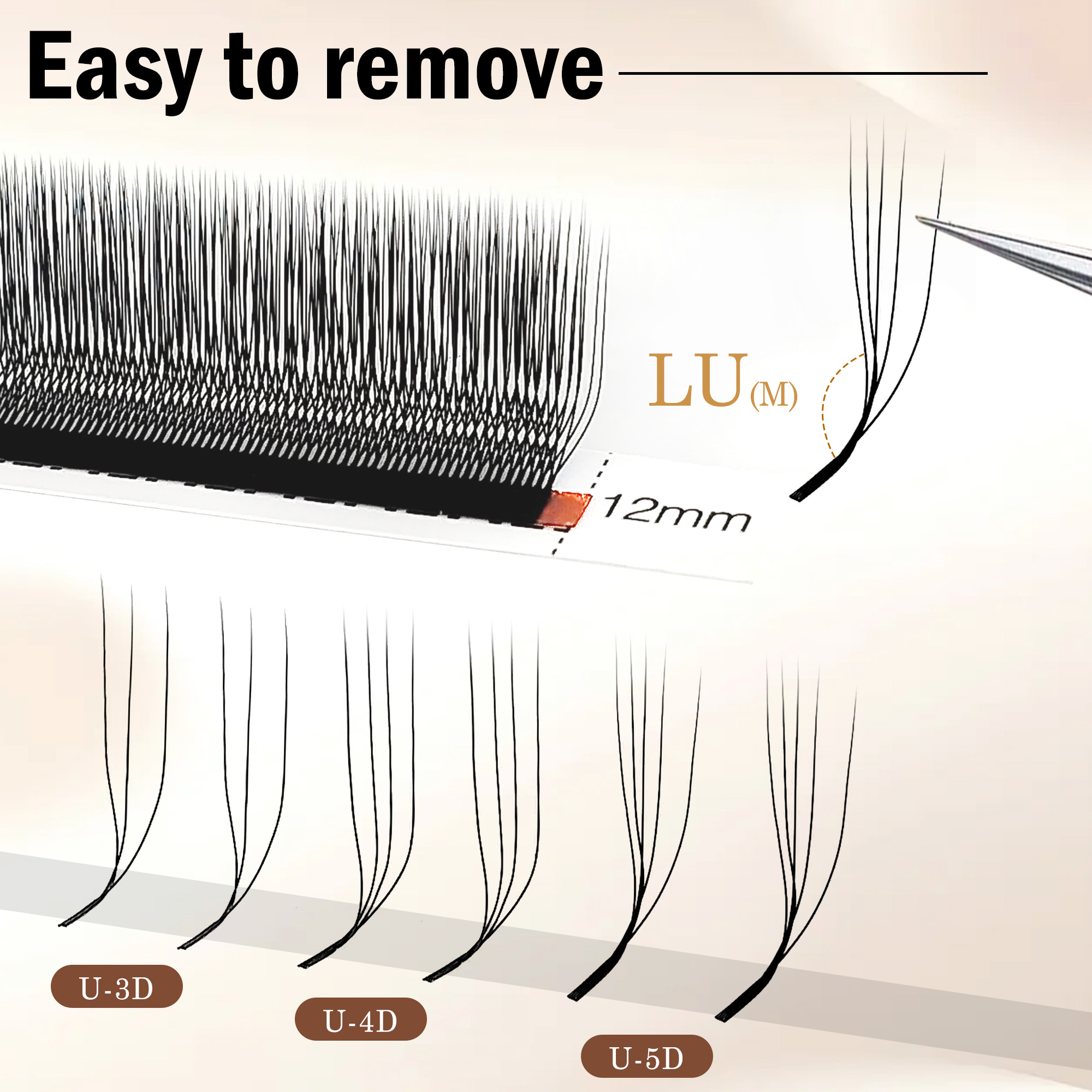 CoMango 3D 4D 5D U Shaped LU C - Eyelash Extension For Asian Eyes ulasan dan harga