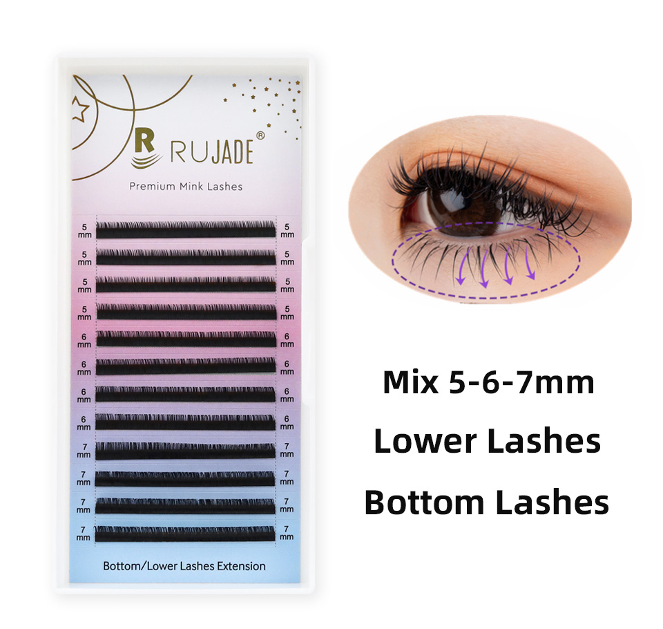 Lower Lashes Mix 5 6 7mm Botto - Eyelash Extension C Curl ulasan dan harga