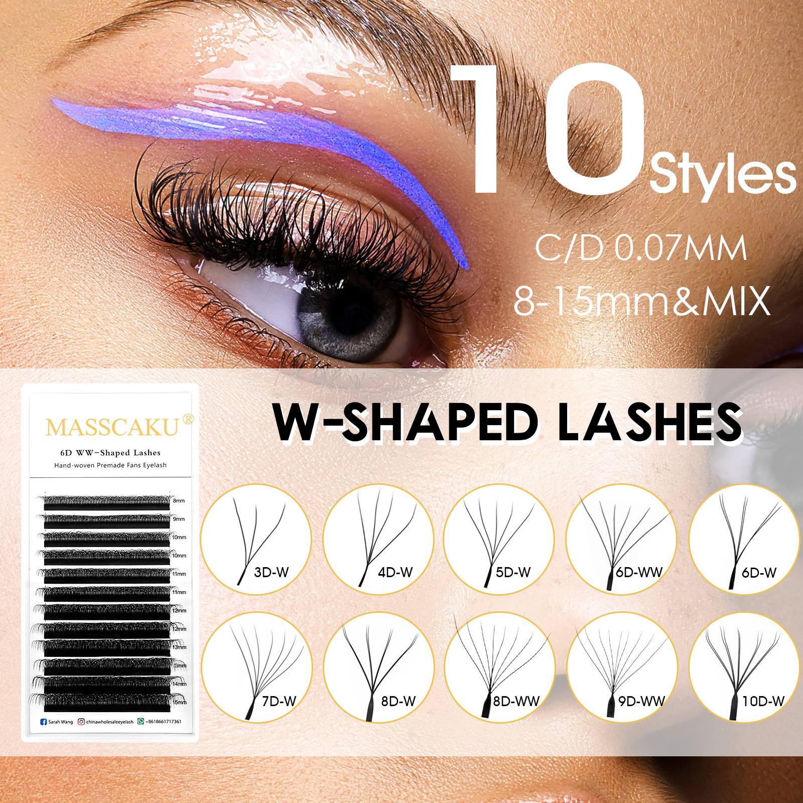 MASSCAKU W Shape Bloom 3D-10DW - Lash Fan Volume ulasan dan harga