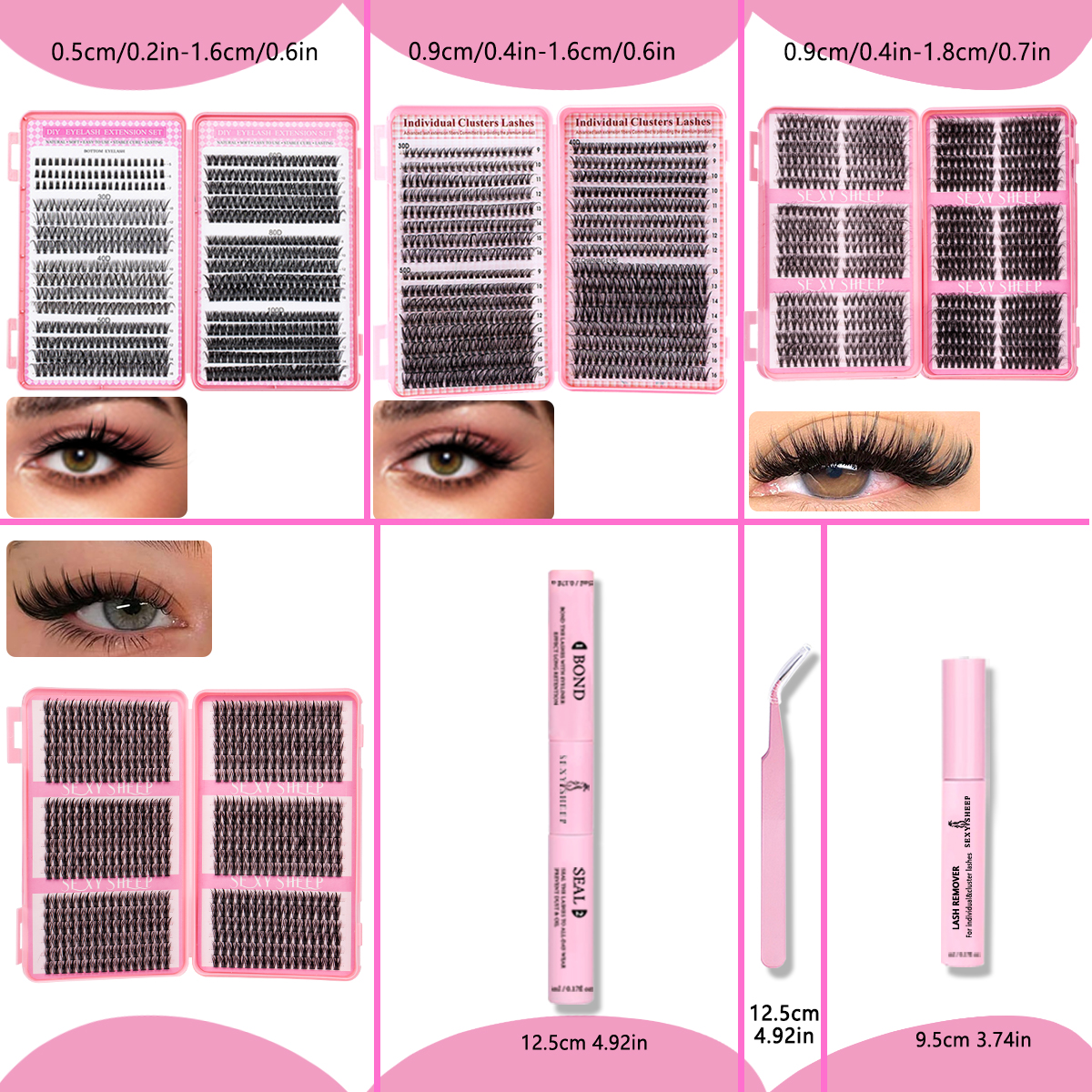 Volume Eyelashes Clusters Kit  - Eyelash Extension C Curl ulasan dan harga