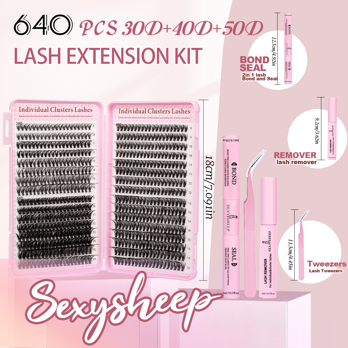 Volume Eyelashes Clusters Kit  - Eyelash Extension C Curl ulasan dan harga