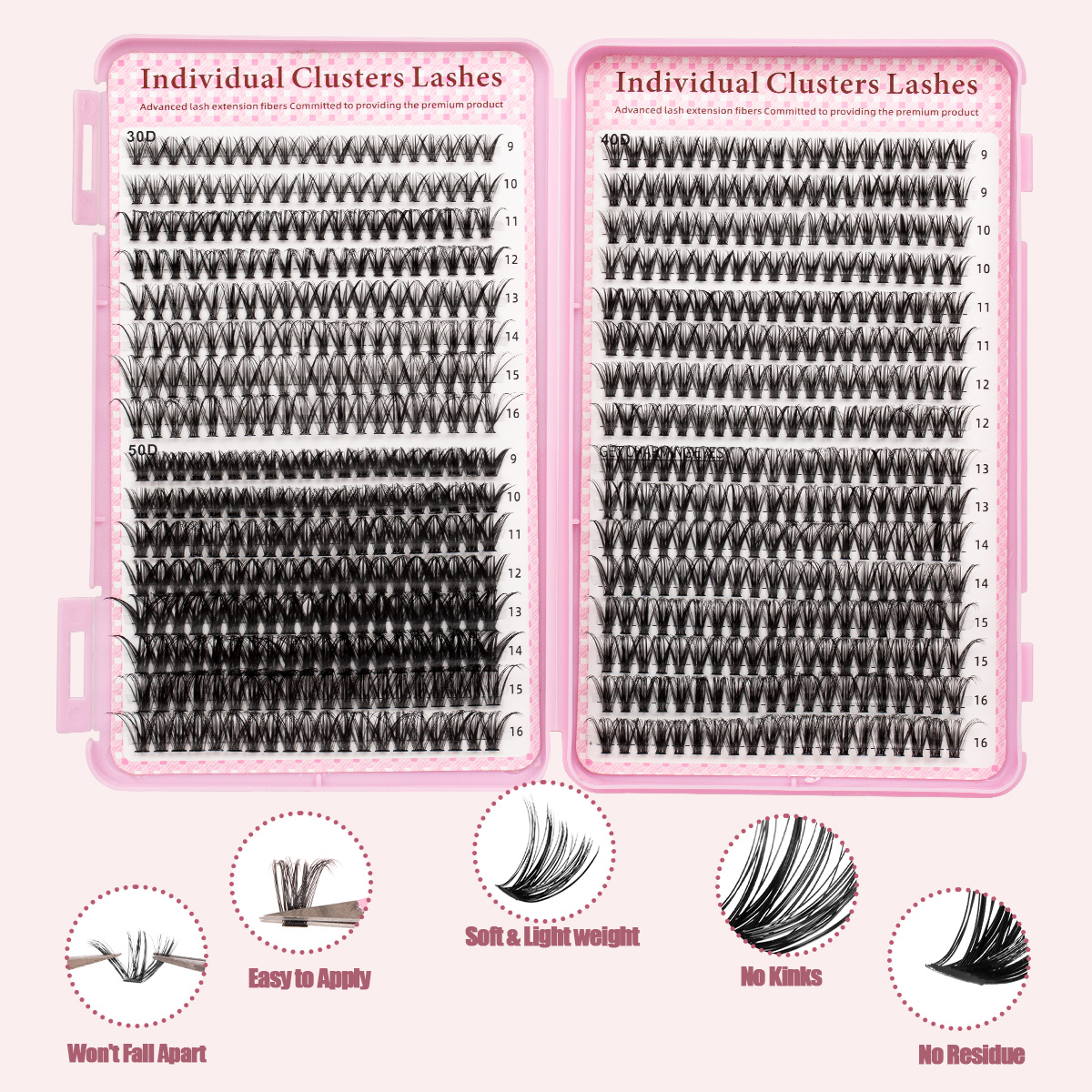 Volume Eyelashes Clusters Kit  - Eyelash Extension C Curl ulasan dan harga