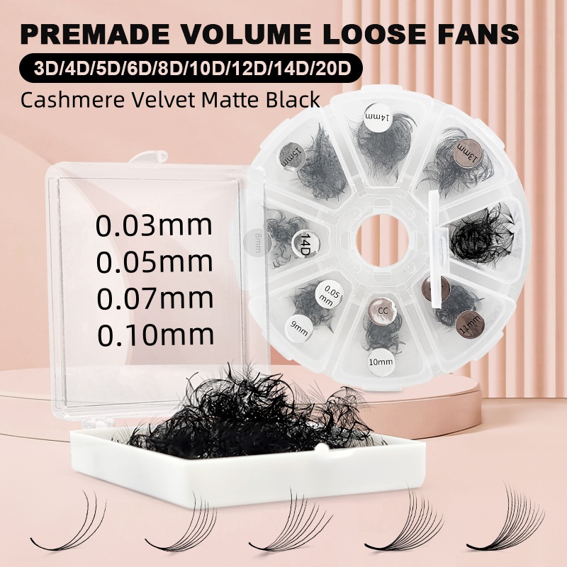 500 Premade Loose Lashes Pro M - Eyelash Extension For Asian Eyes ulasan dan harga