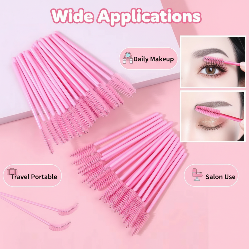 50pcs Disposable Eyelash Brush - Eyelash Extensions ulasan dan harga