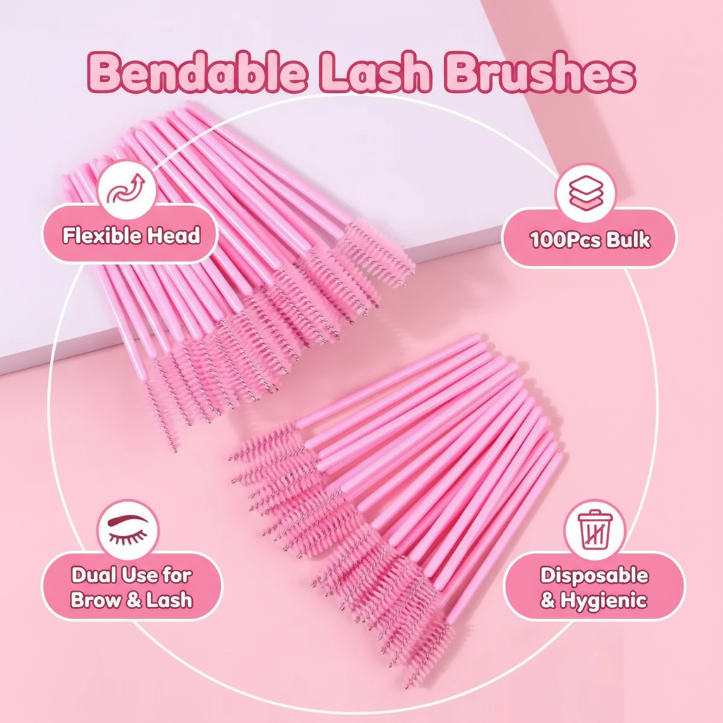 50pcs Disposable Eyelash Brush - Eyelash Extensions ulasan dan harga