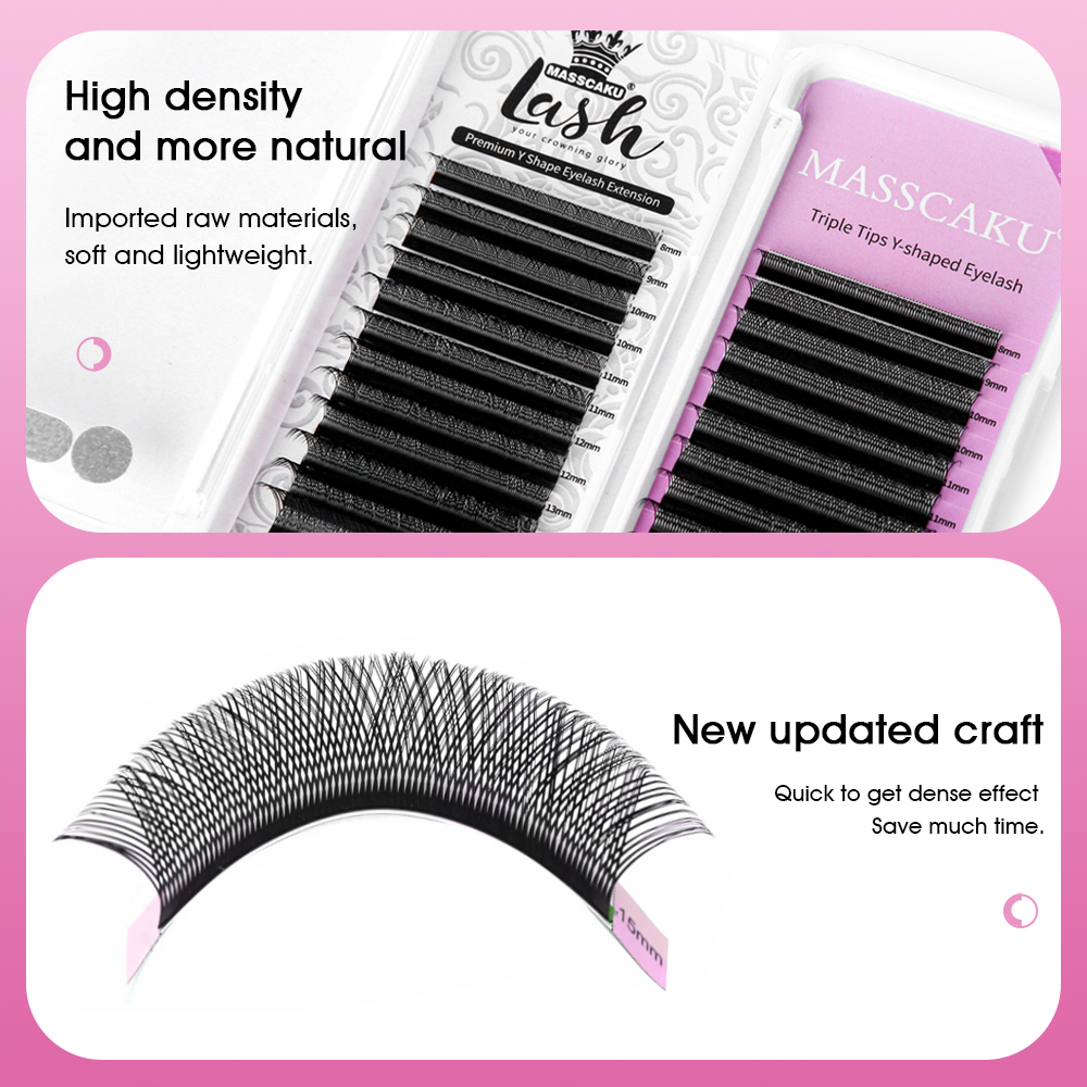 MASSCAKU Hot Selling Natural P - Lash Fan Volume ulasan dan harga