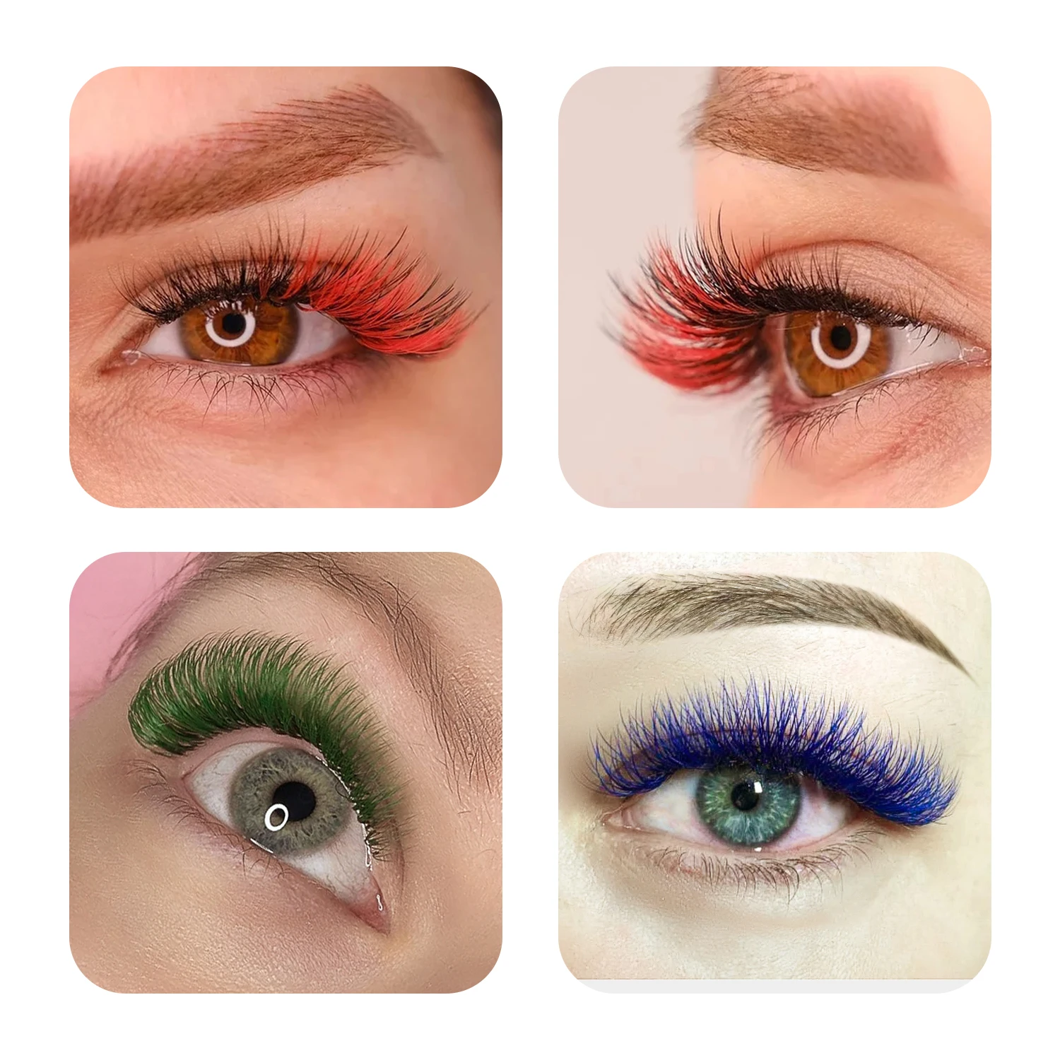 GLAMLASH Color Lash Purple Blu - Eyelash Extension C Curl ulasan dan harga