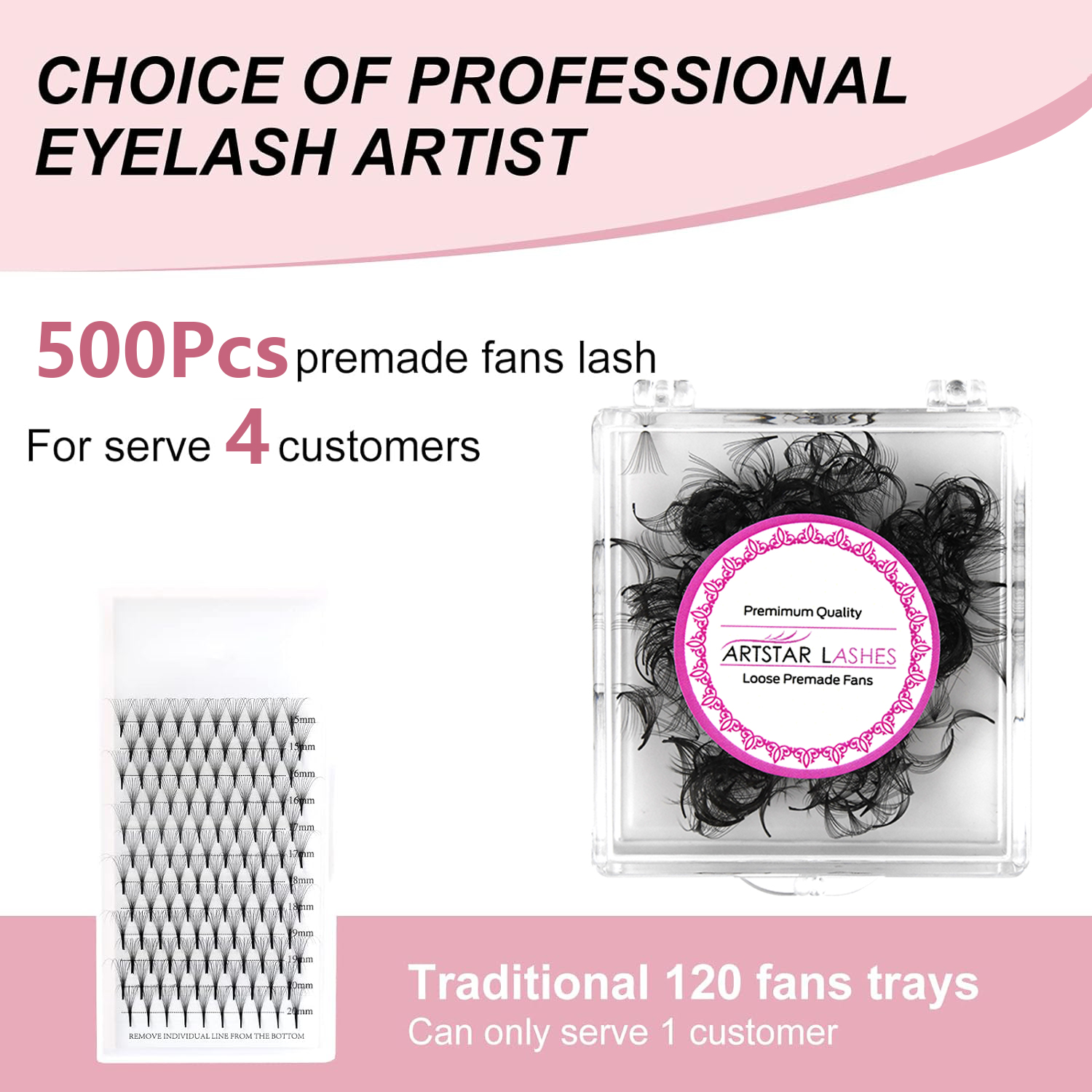 ARTSTAR 500 Fans Loose Fan Eye - Lash Fan Volume ulasan dan harga