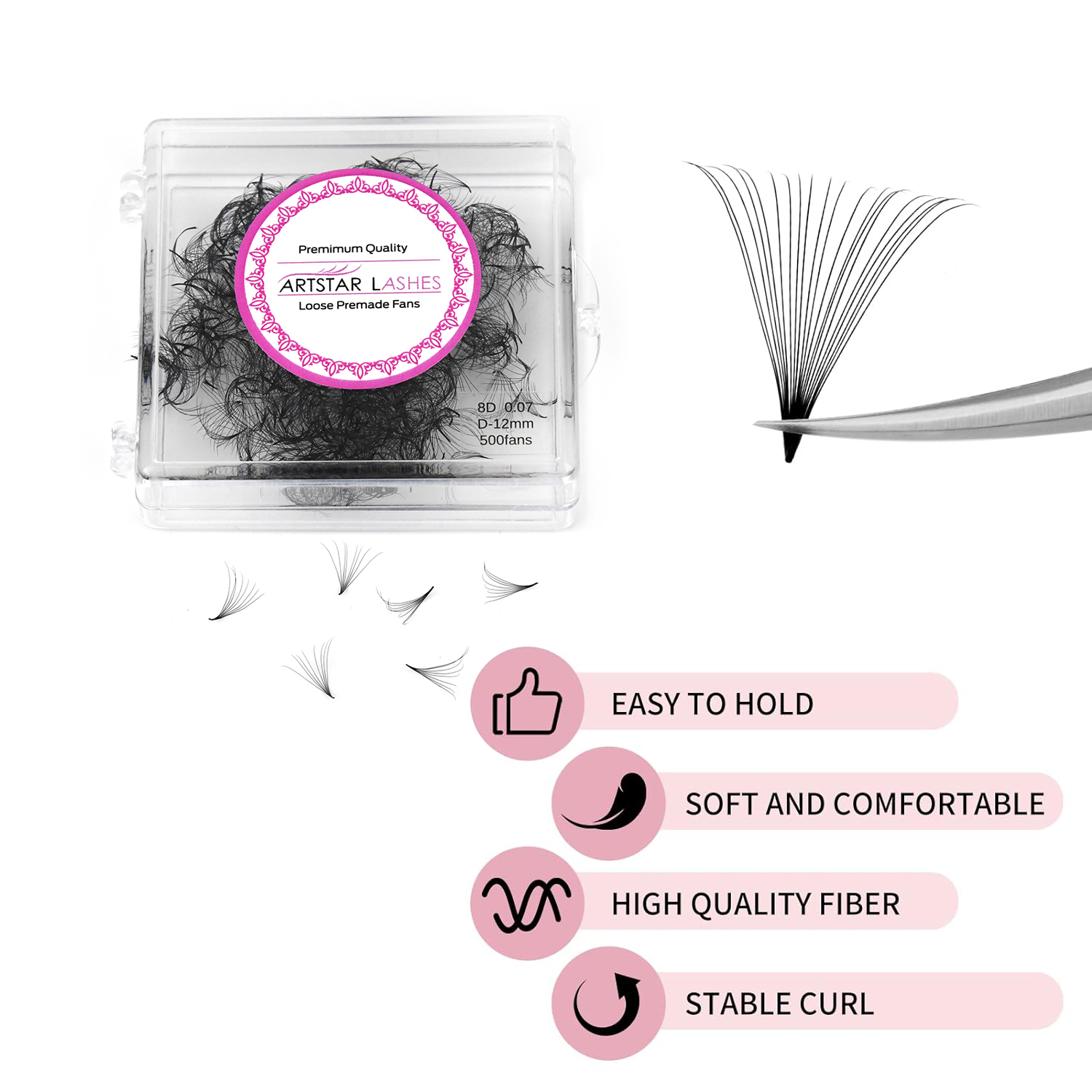 ARTSTAR 500 Fans Loose Fan Eye - Lash Fan Volume ulasan dan harga