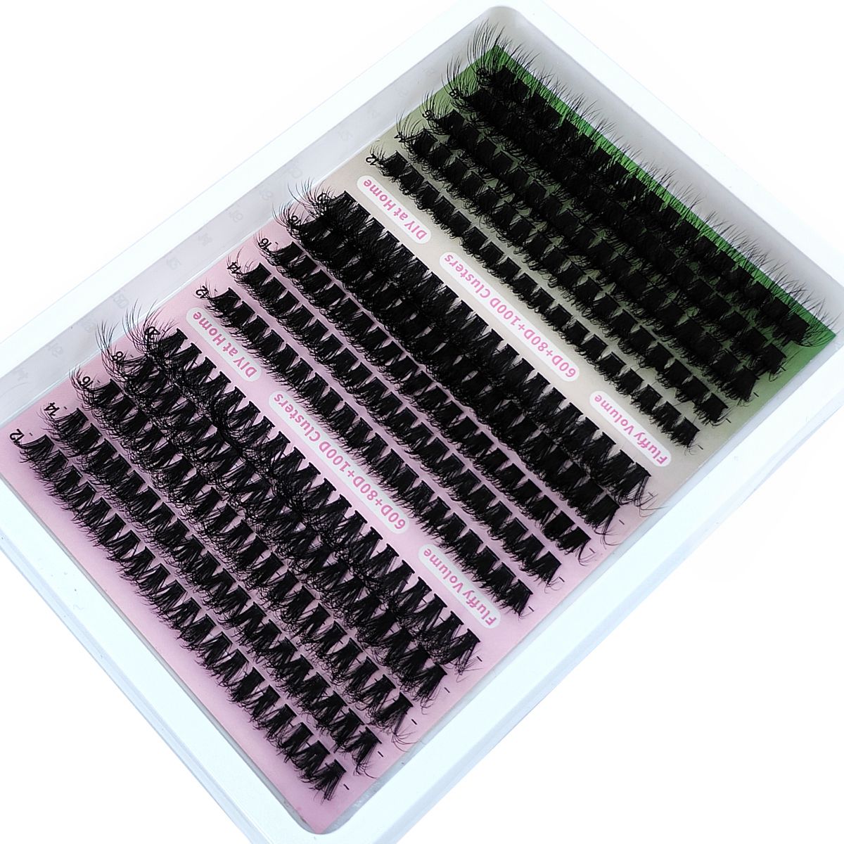 HBZGTLAD 15Rows Fluffy Cluster - Eyelash Extension For Asian Eyes ulasan dan harga
