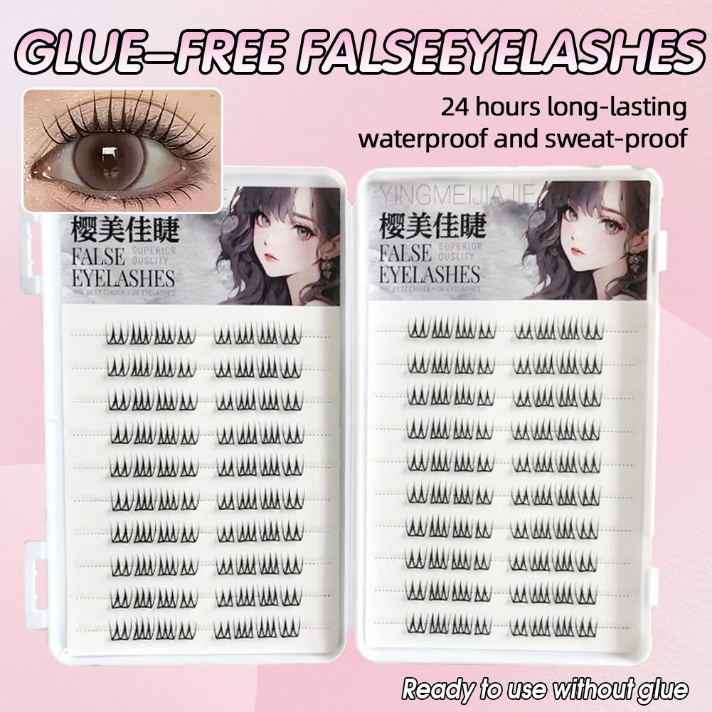 U Shape Glue-free False Eyelas - Eyelash Extension Single Lash ulasan dan harga