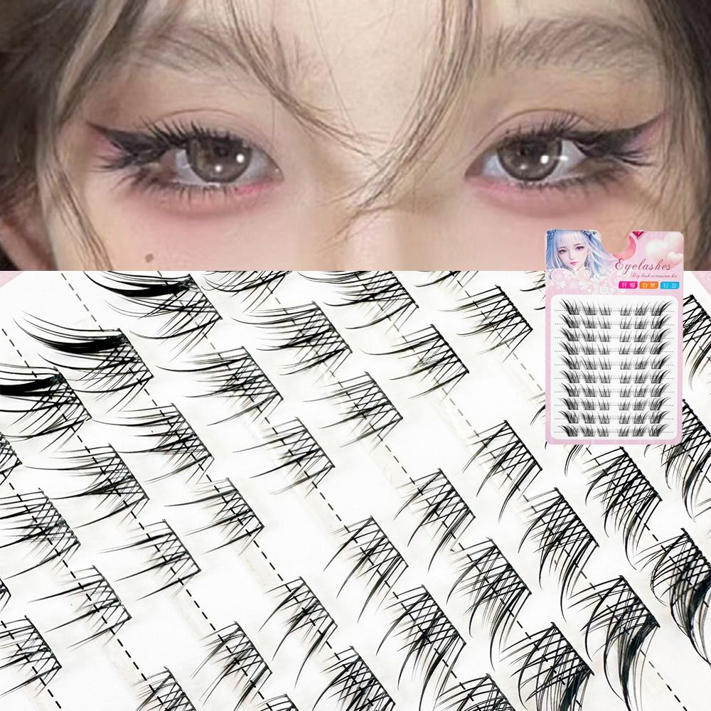3D Cat Eye Clusters Lashes Nat - Eyelash Extension C Curl ulasan dan harga