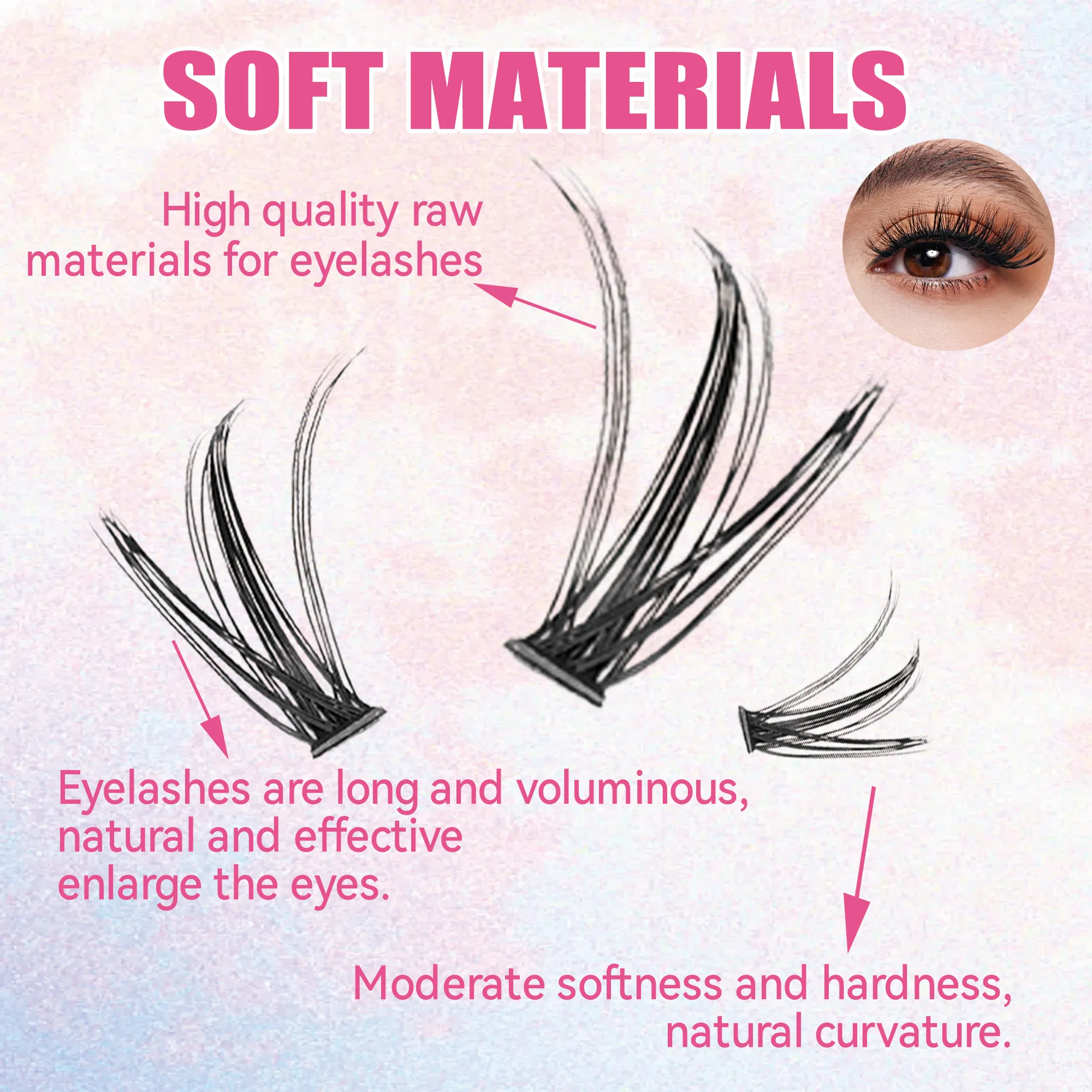 Eyelashes 200 PCS Clusters Las - Eyelash Extension Equipment ulasan dan harga