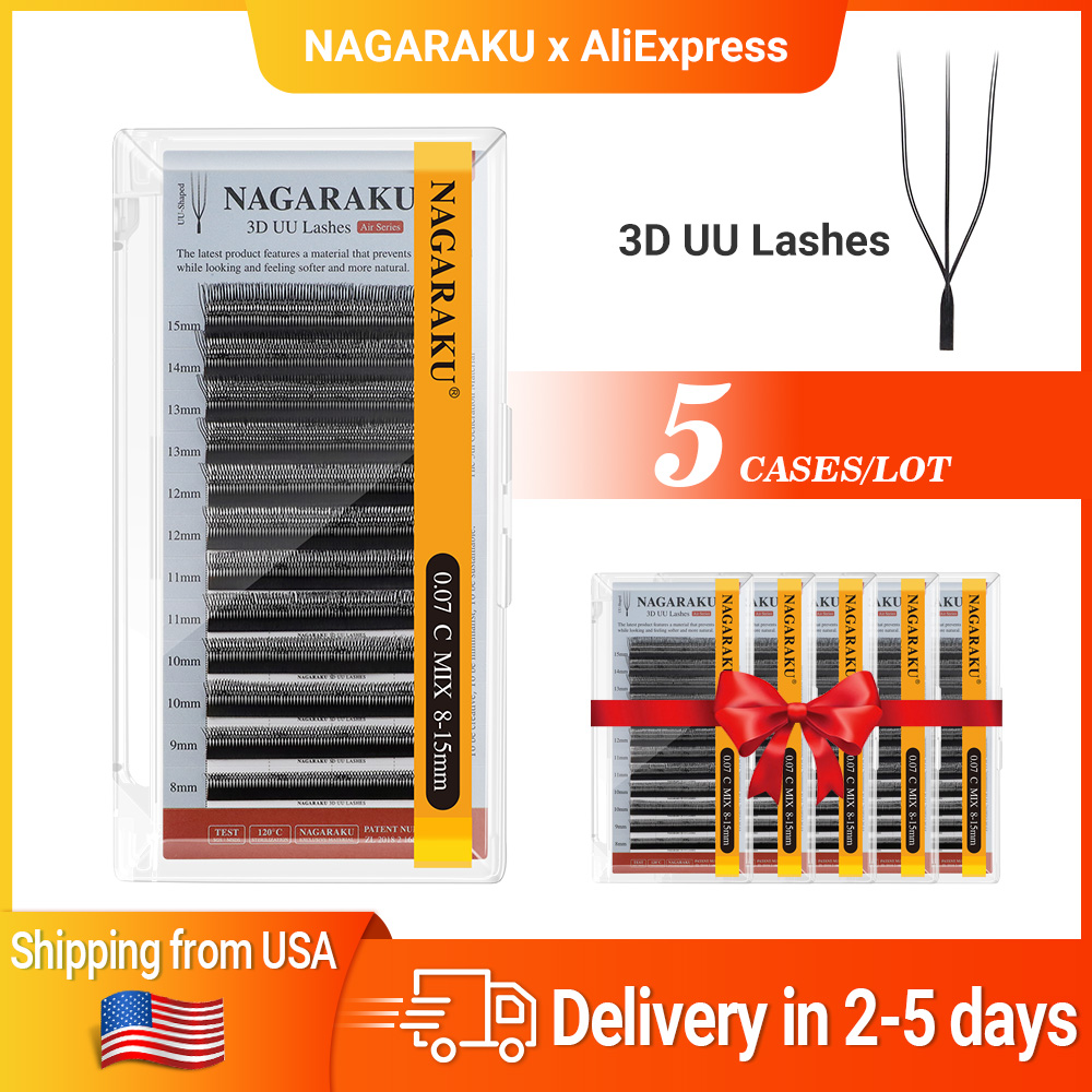 NAGARAKU Ship from USA 5cases  - Eyelash Extension Usa ulasan dan harga