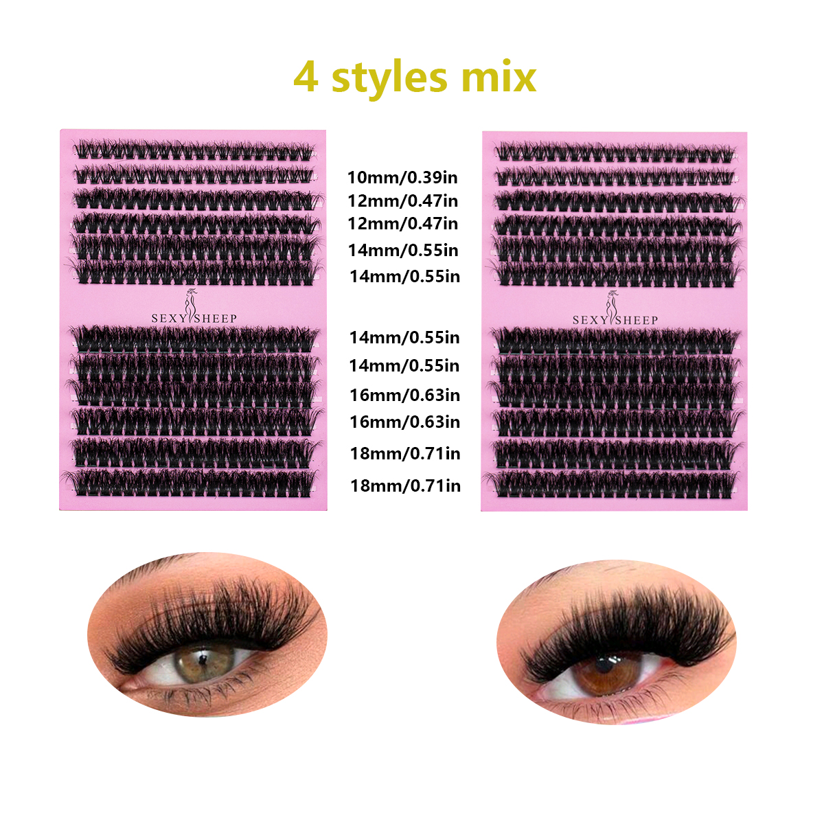 DIY False Eyelashes Clusters E - Eyelash Extension For Asian Eyes ulasan dan harga