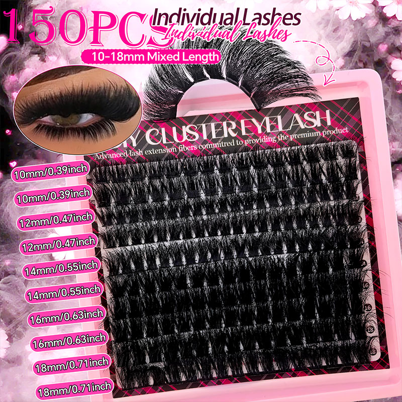 150 Pcs Lash Clusters 130D Clu - Eyelash Extension Anime Style ulasan dan harga