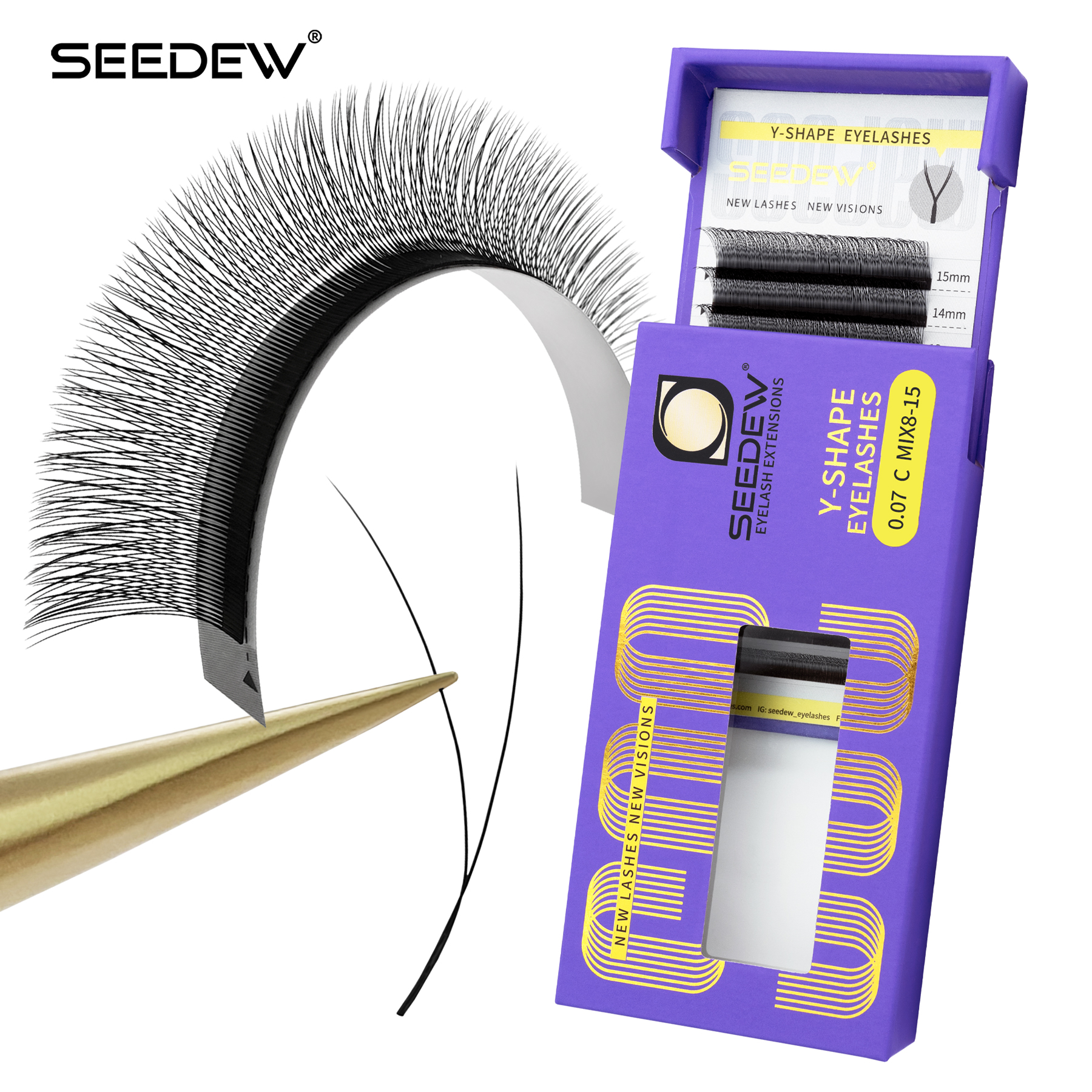 SEEDEW 0.07/0.10 Single Tip 2D - Eyelash Extension Single Lash ulasan dan harga