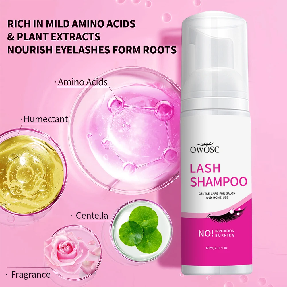 60ml Eyelash Extension Shampoo - Eyelash Extension Logo ulasan dan harga