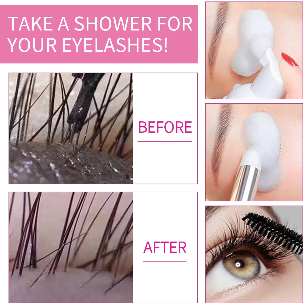 60ml Eyelash Extension Shampoo - Eyelash Extension Logo ulasan dan harga