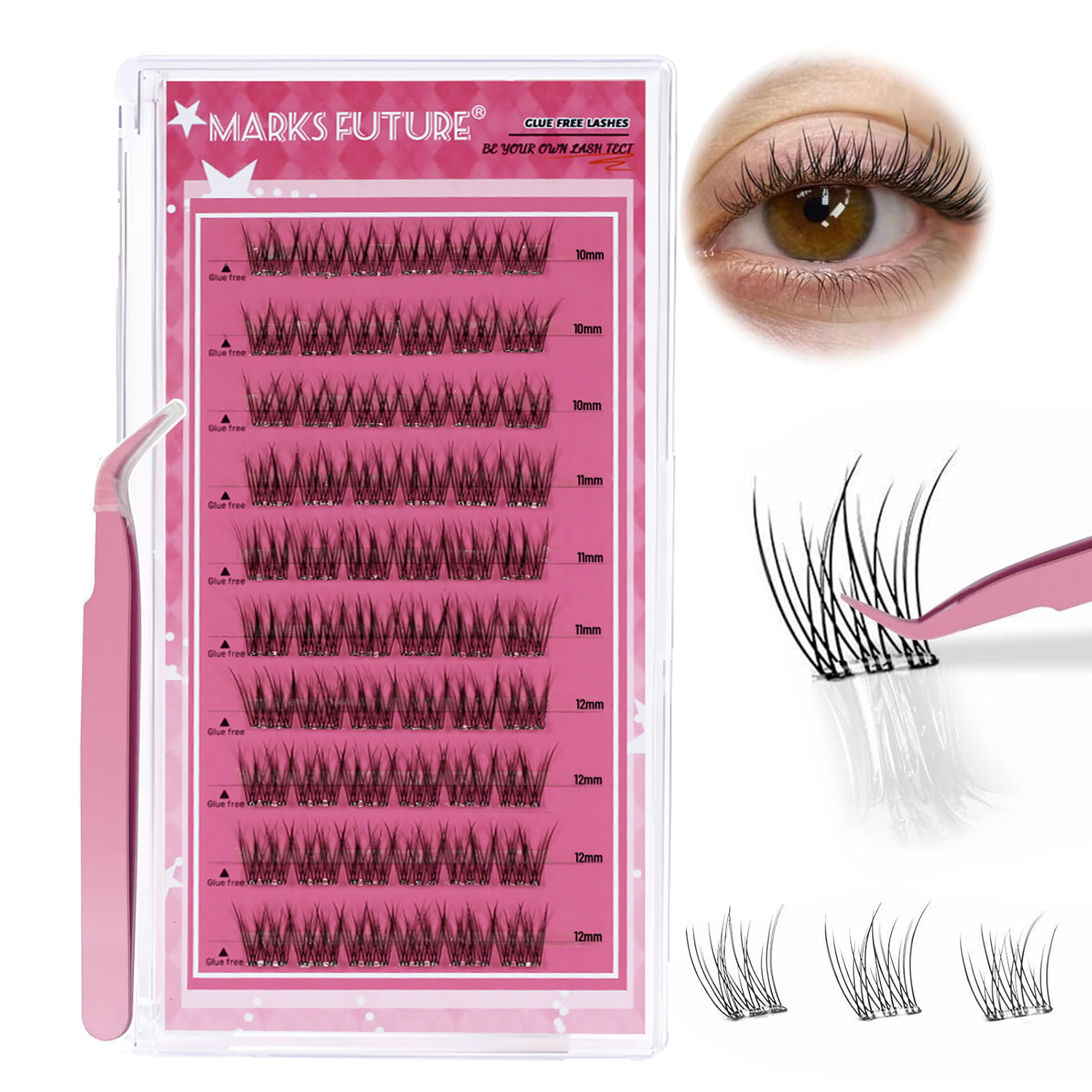 Self-Adhesive False Eyelashes  - Eyelash Extension C Curl ulasan dan harga