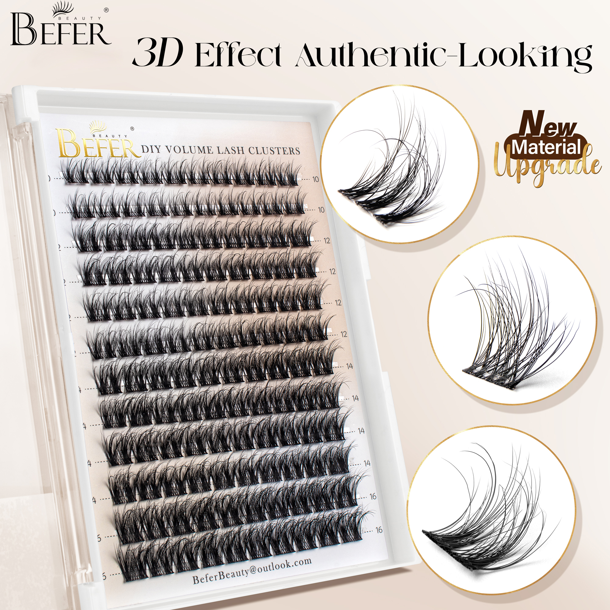 Befer Natural Lashes Clusters  - Eyelash Extensions ulasan dan harga