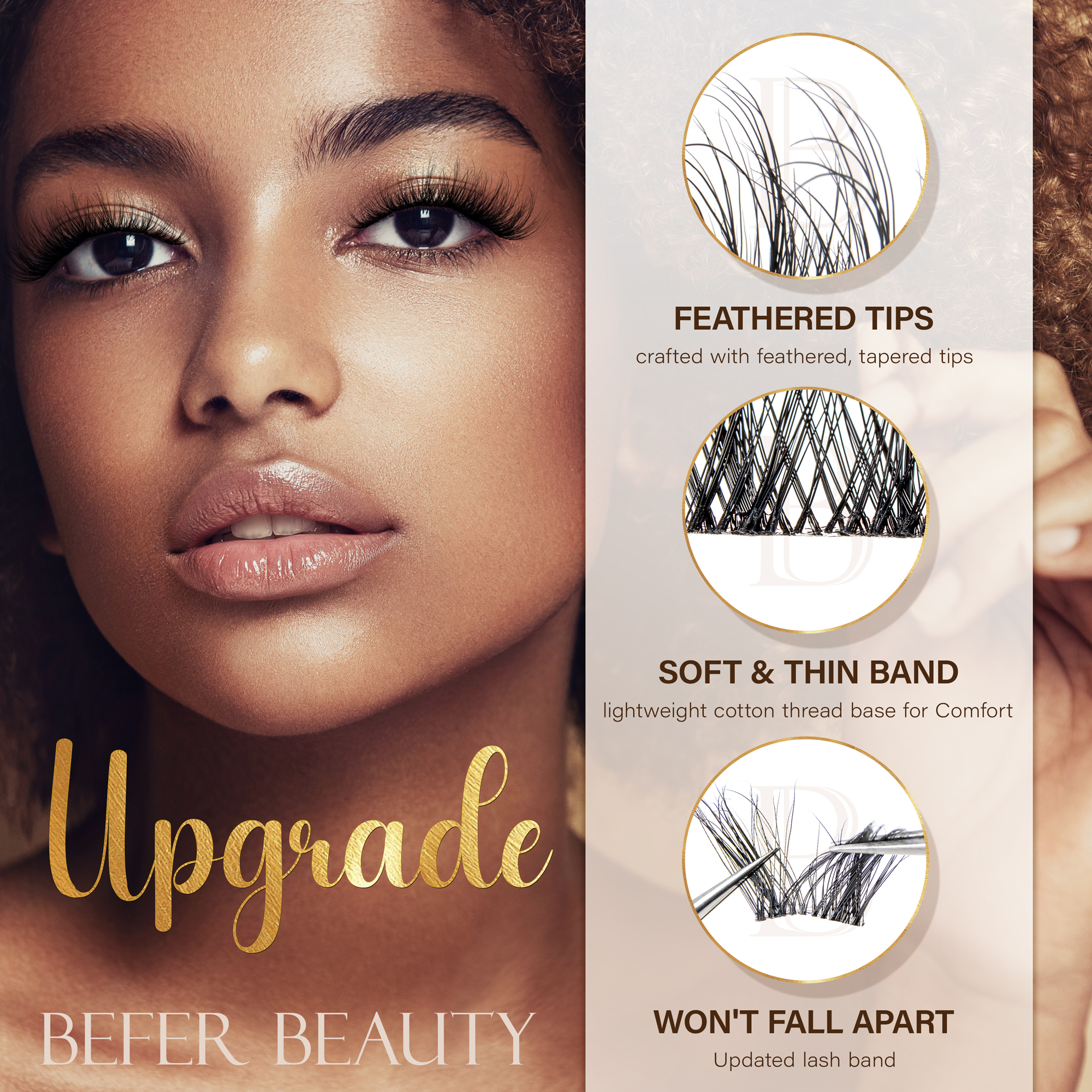 Befer Natural Lashes Clusters  - Eyelash Extensions ulasan dan harga