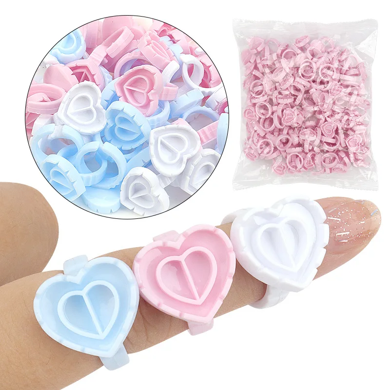 100 PCS Disposable Heart-shape - Eyelash Extension Examples ulasan dan harga