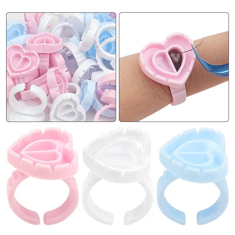 100 PCS Disposable Heart-shape - Eyelash Extension Examples ulasan dan harga